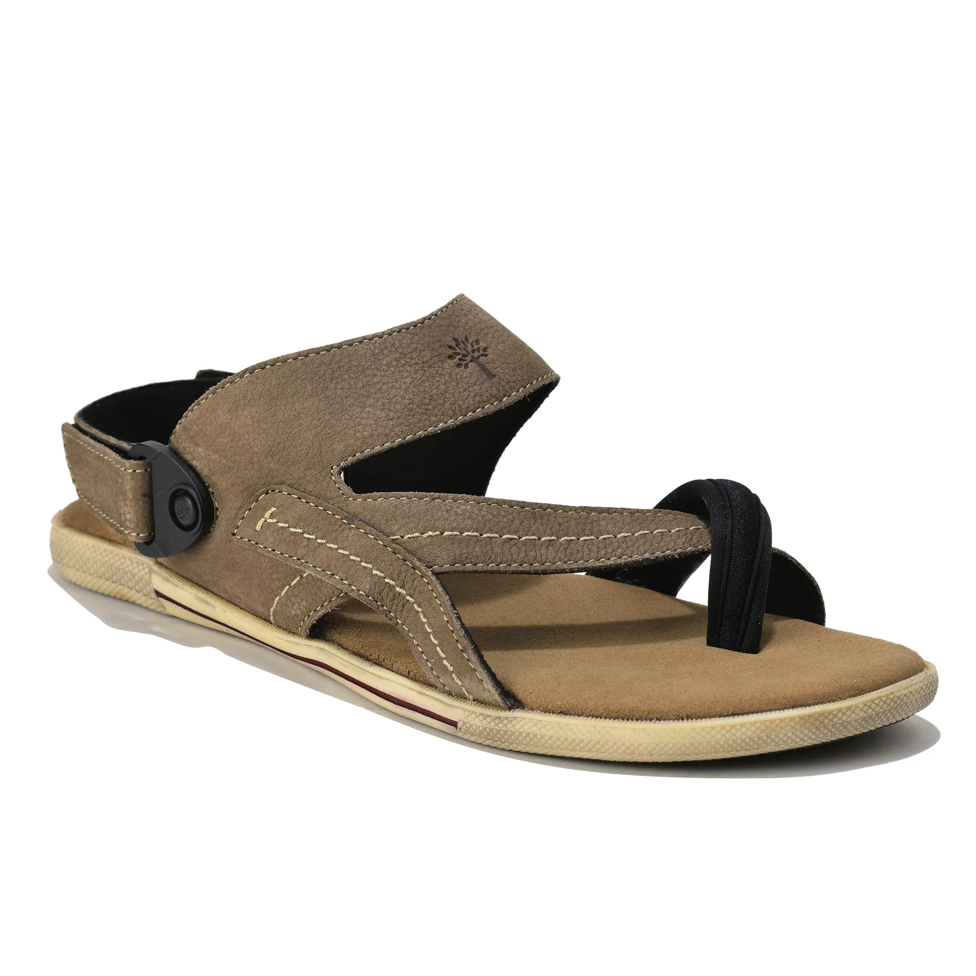 Woodland Men DKhaki Nubuk Print Comfort Sandal - Thumbnail 3