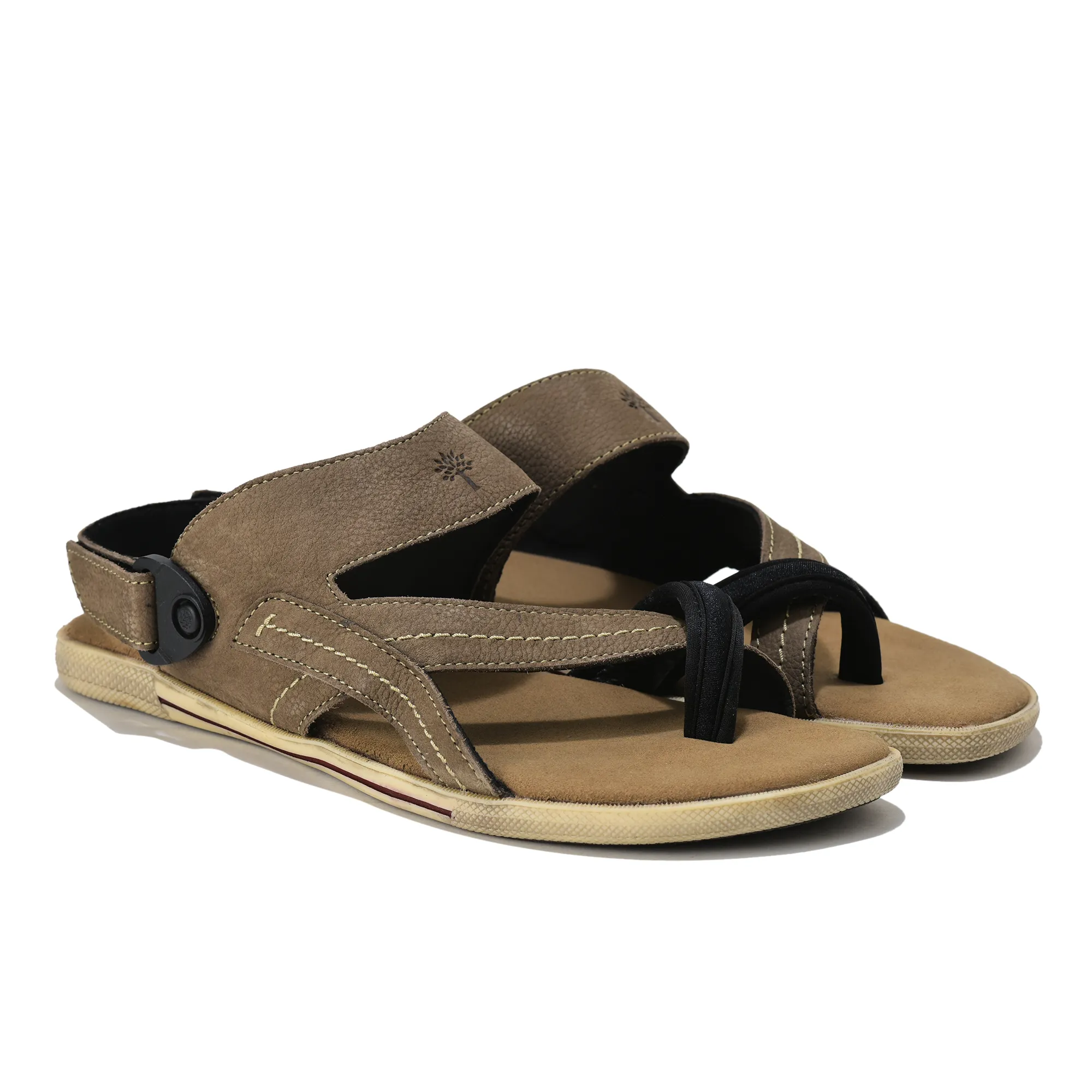 Woodland Men DKhaki Nubuk Print Comfort Sandal - Thumbnail 8