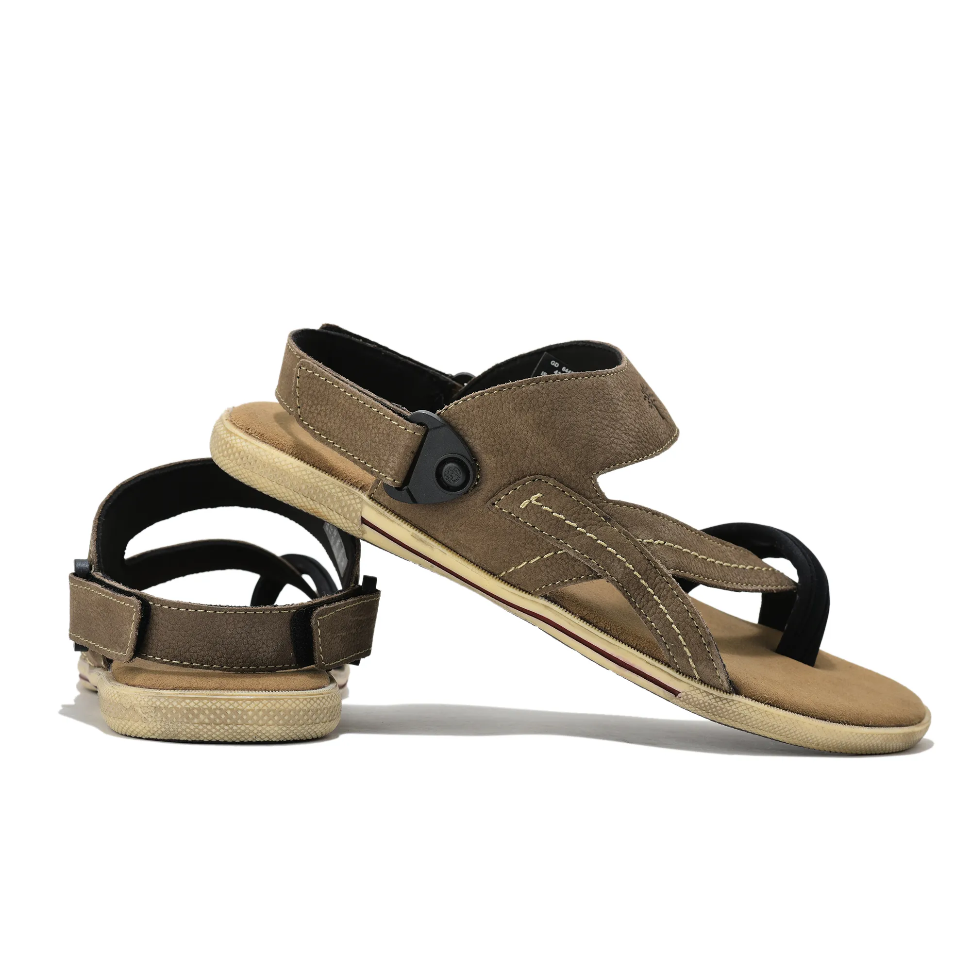 Woodland Men DKhaki Nubuk Print Comfort Sandal - Thumbnail 10
