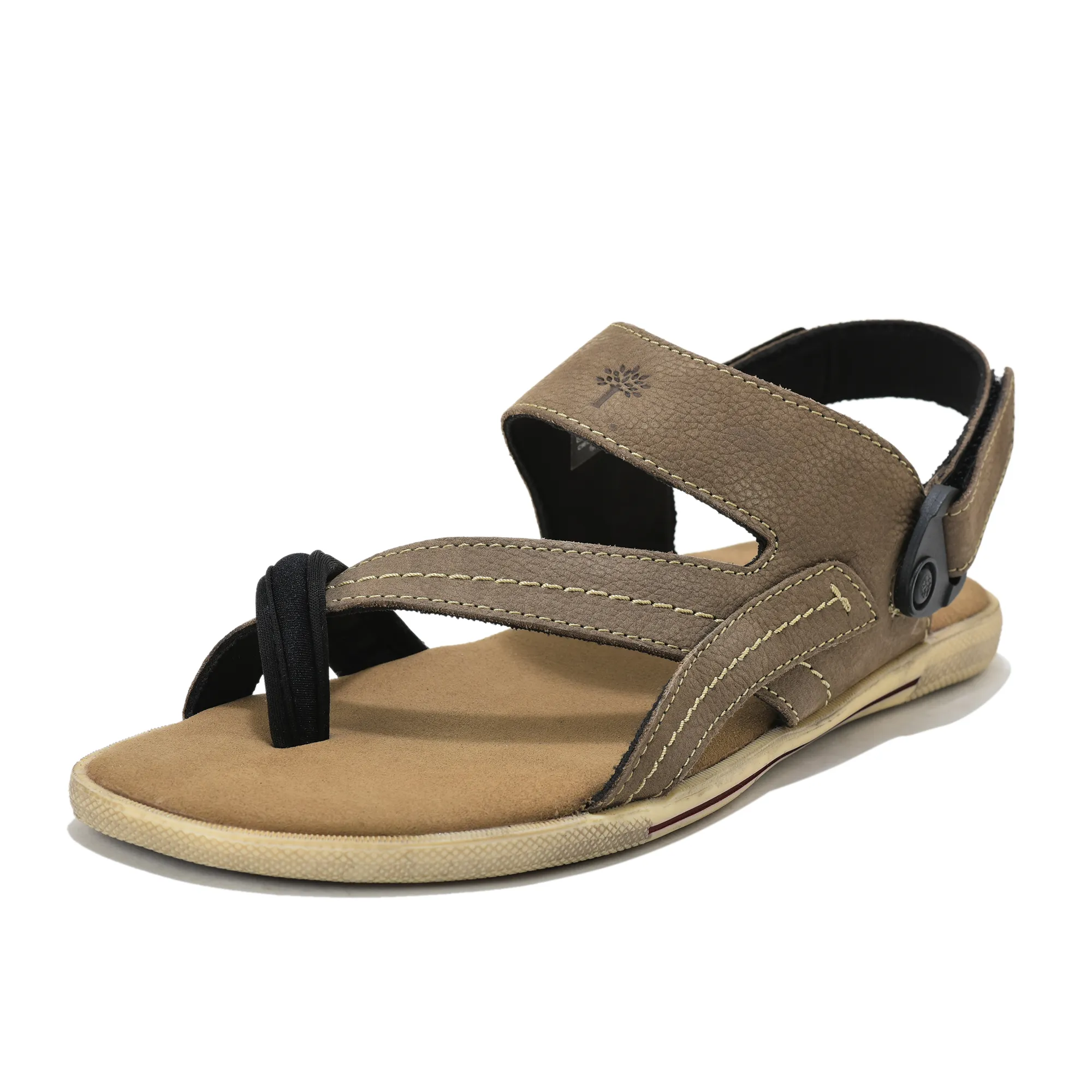 Woodland Men DKhaki Nubuk Print Comfort Sandal - Thumbnail 11