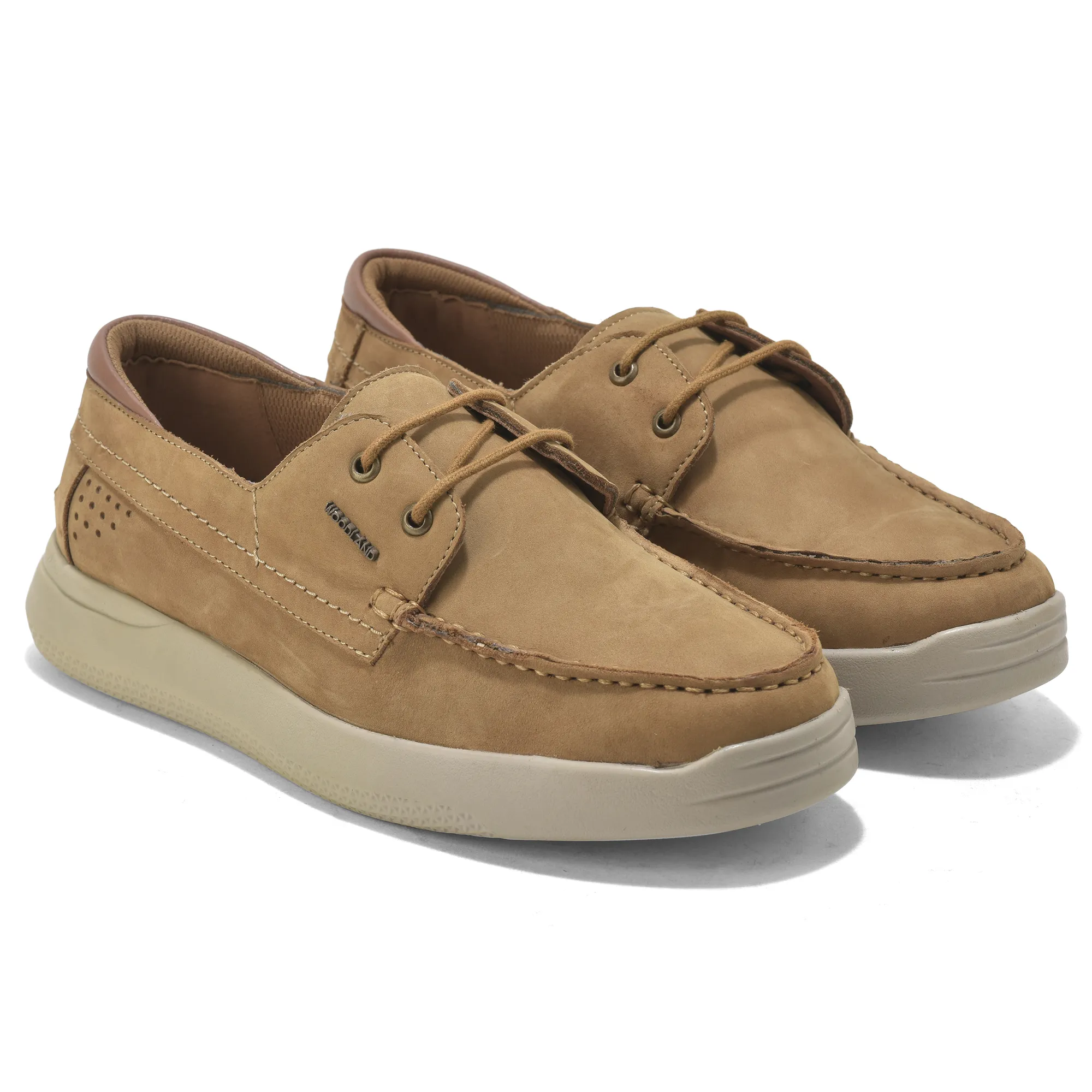 Woodland Camel Nubuk Pathline Casual Lace Shoes - Thumbnail 8