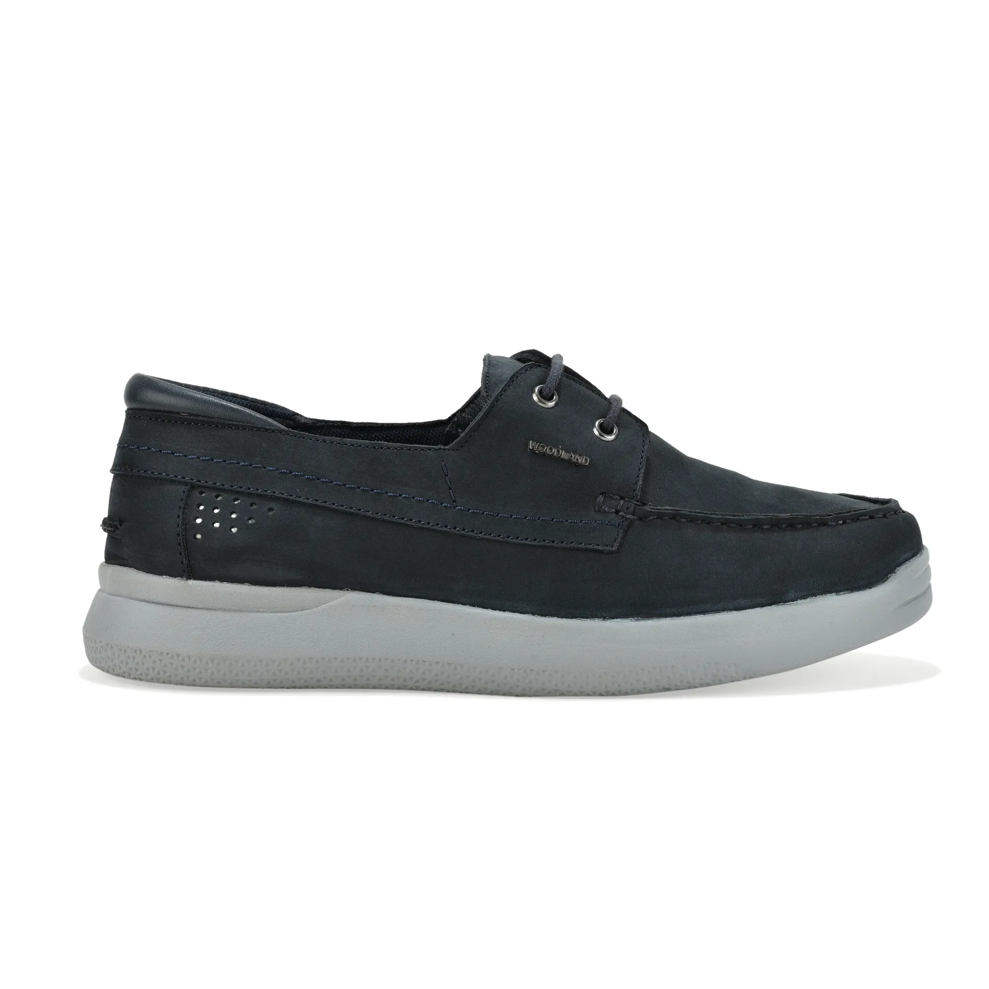 Woodland Navy Nubuk Pathline Casual Lace Shoes - Thumbnail 2