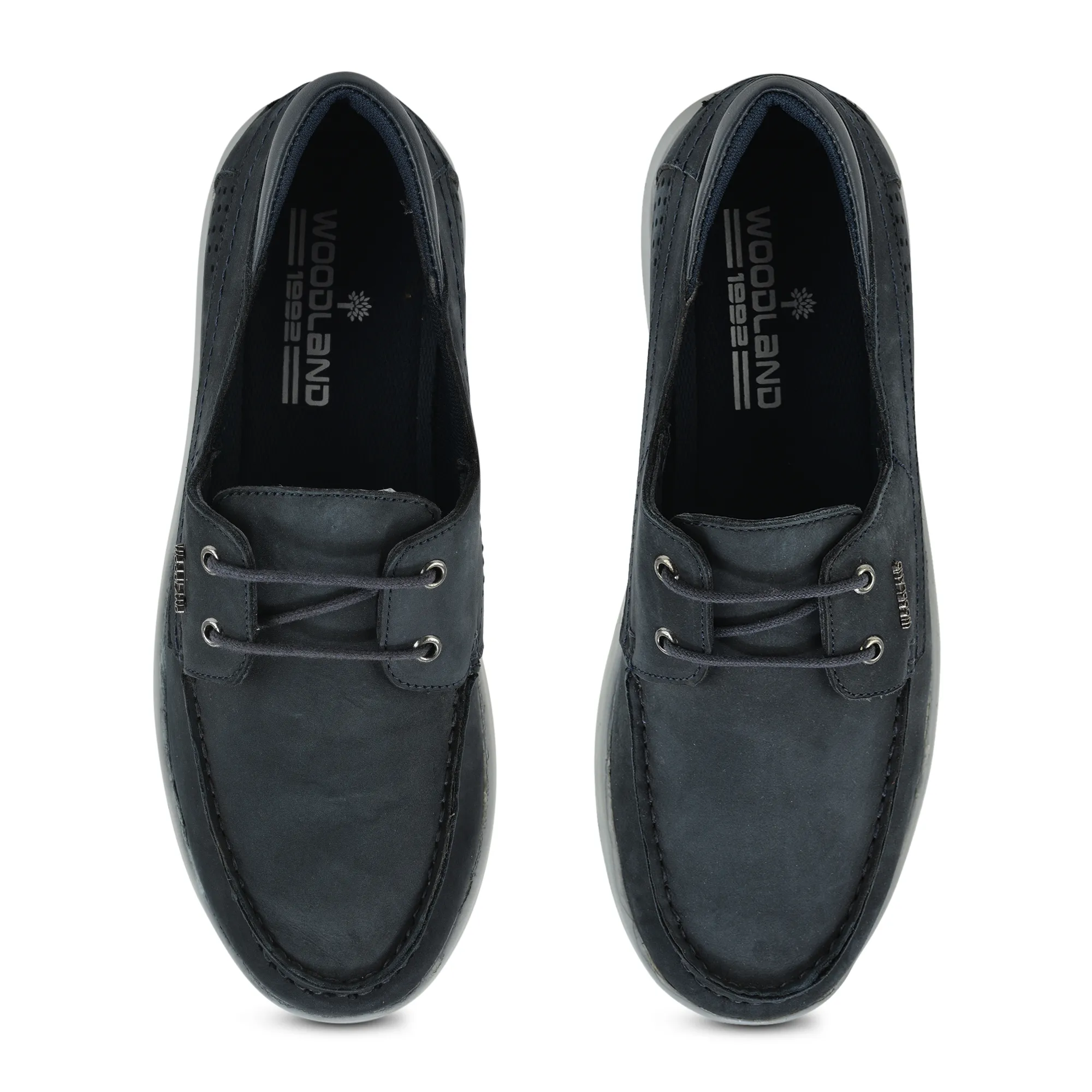 Woodland Navy Nubuk Pathline Casual Lace Shoes - Thumbnail 5