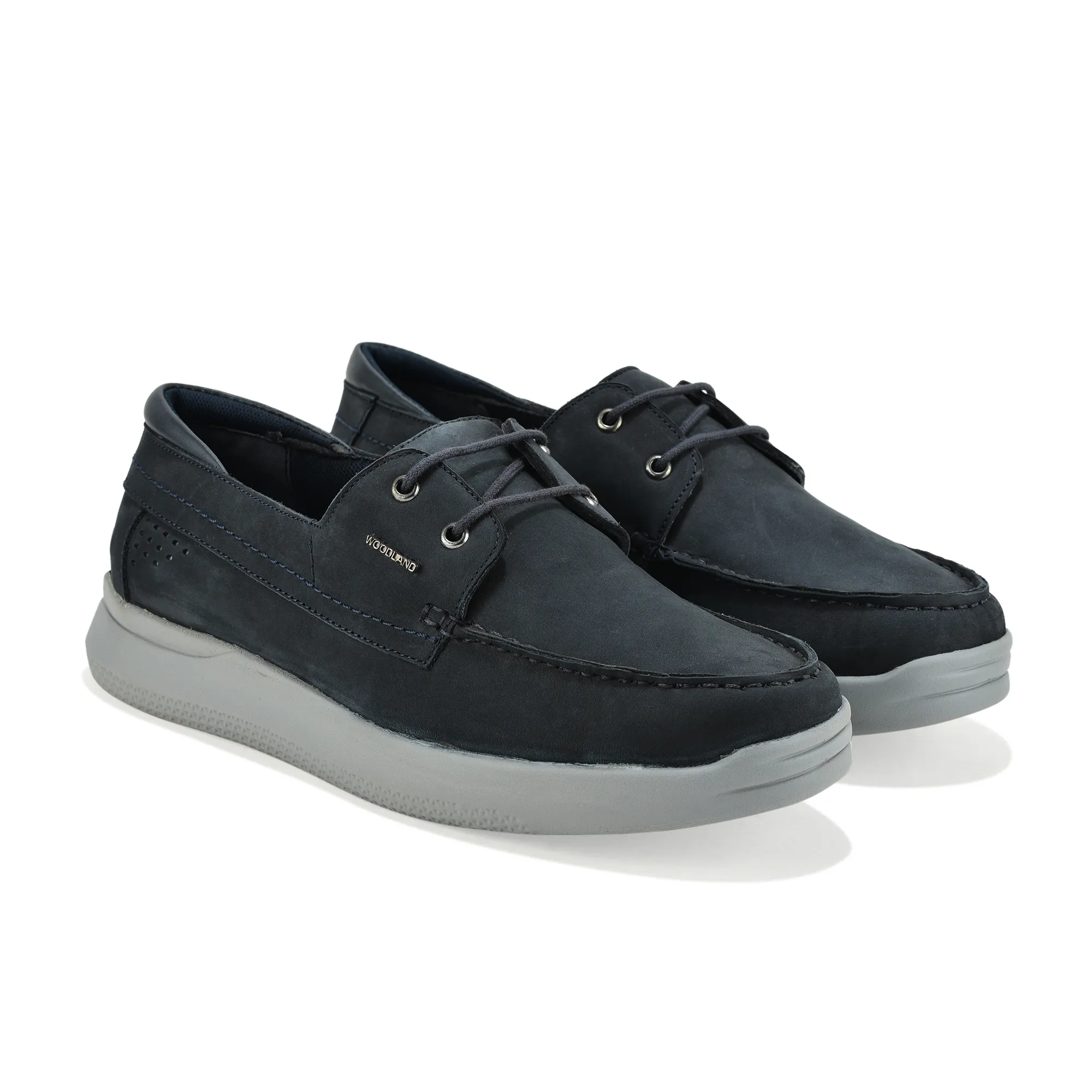 Woodland Navy Nubuk Pathline Casual Lace Shoes - Thumbnail 8