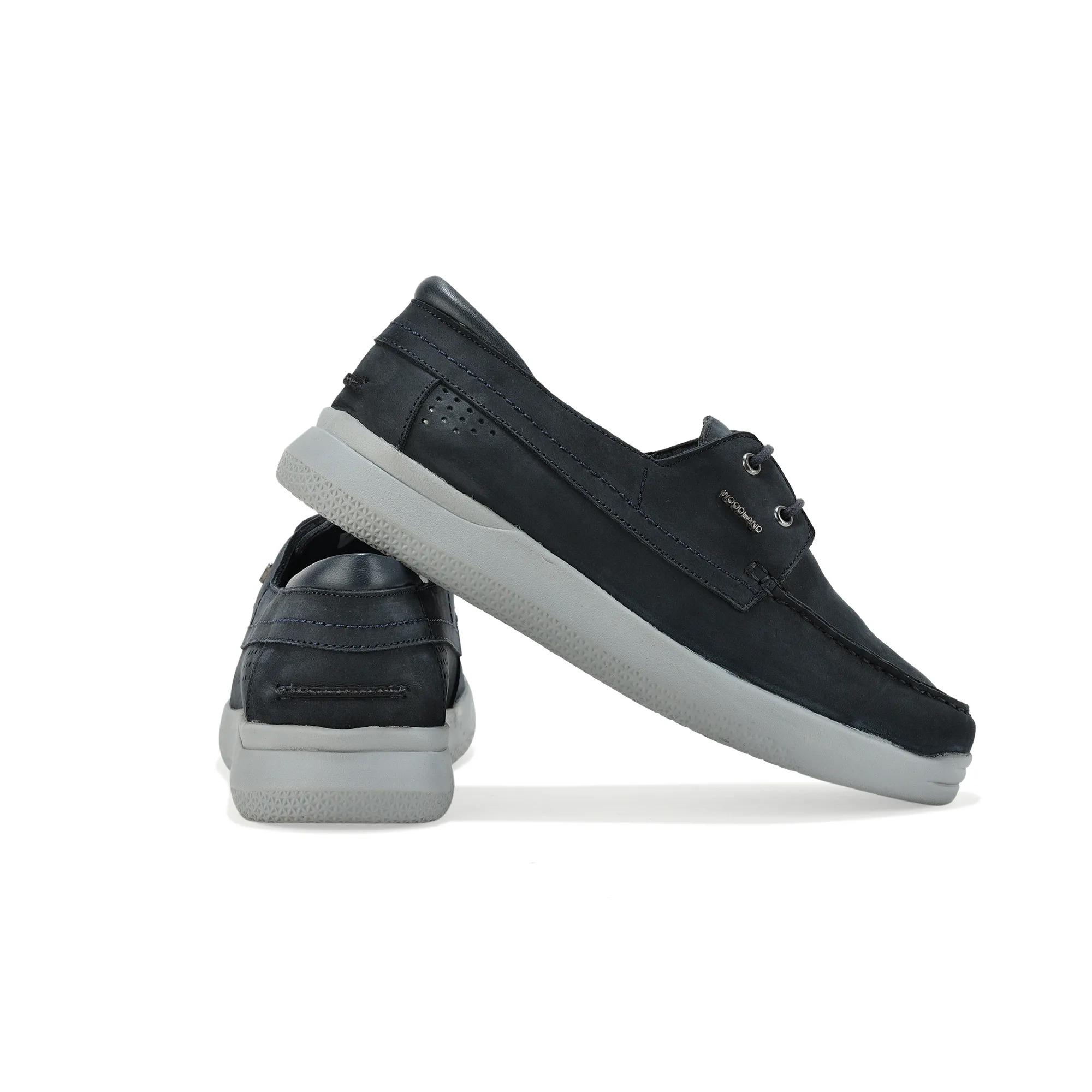 Woodland Navy Nubuk Pathline Casual Lace Shoes - Thumbnail 10