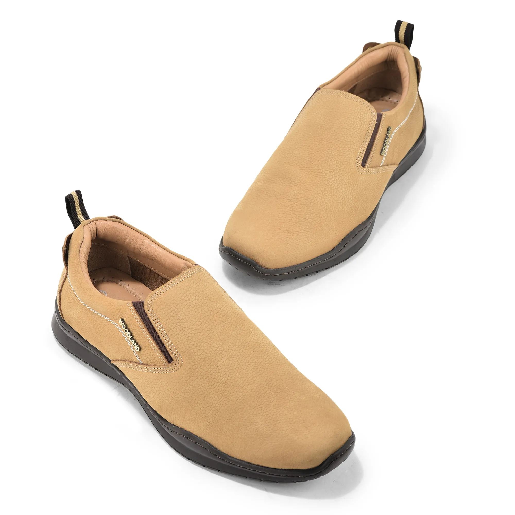 Woodland Casual Camel Men Slip-On Shoes - Thumbnail 2