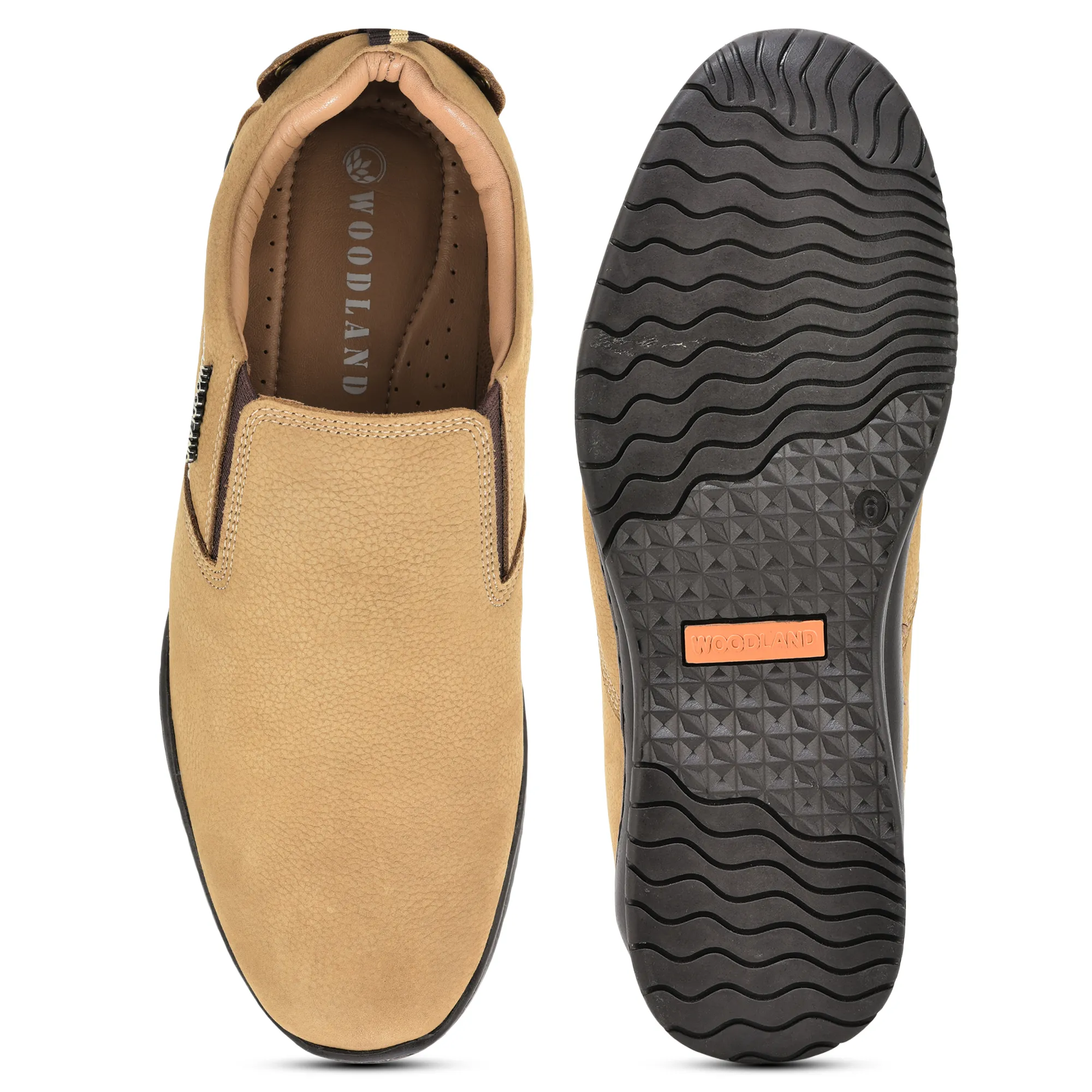 Woodland Casual Camel Men Slip-On Shoes - Thumbnail 4