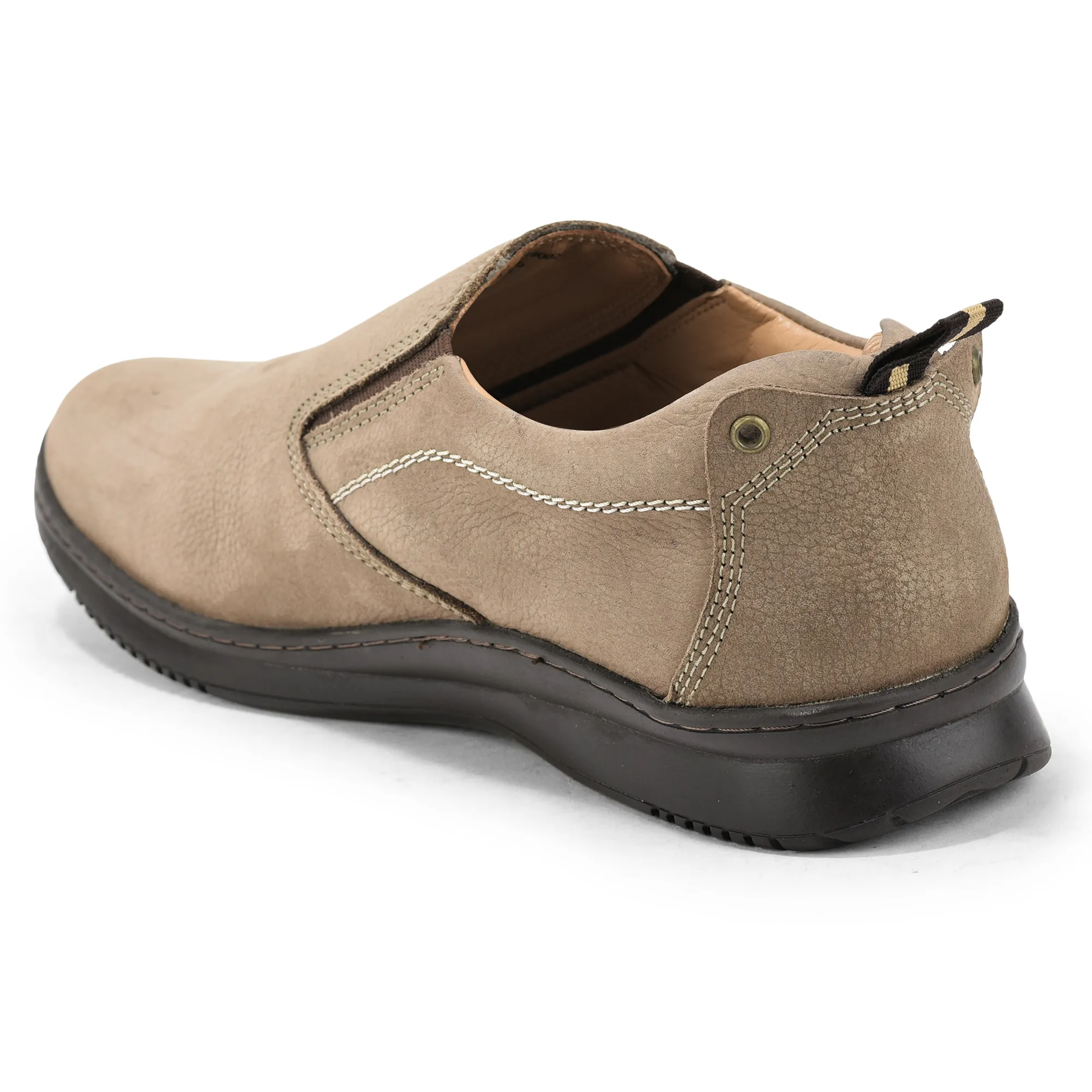 Woodland Casual Dark Khaki Men Slip-On Shoes - Thumbnail 6