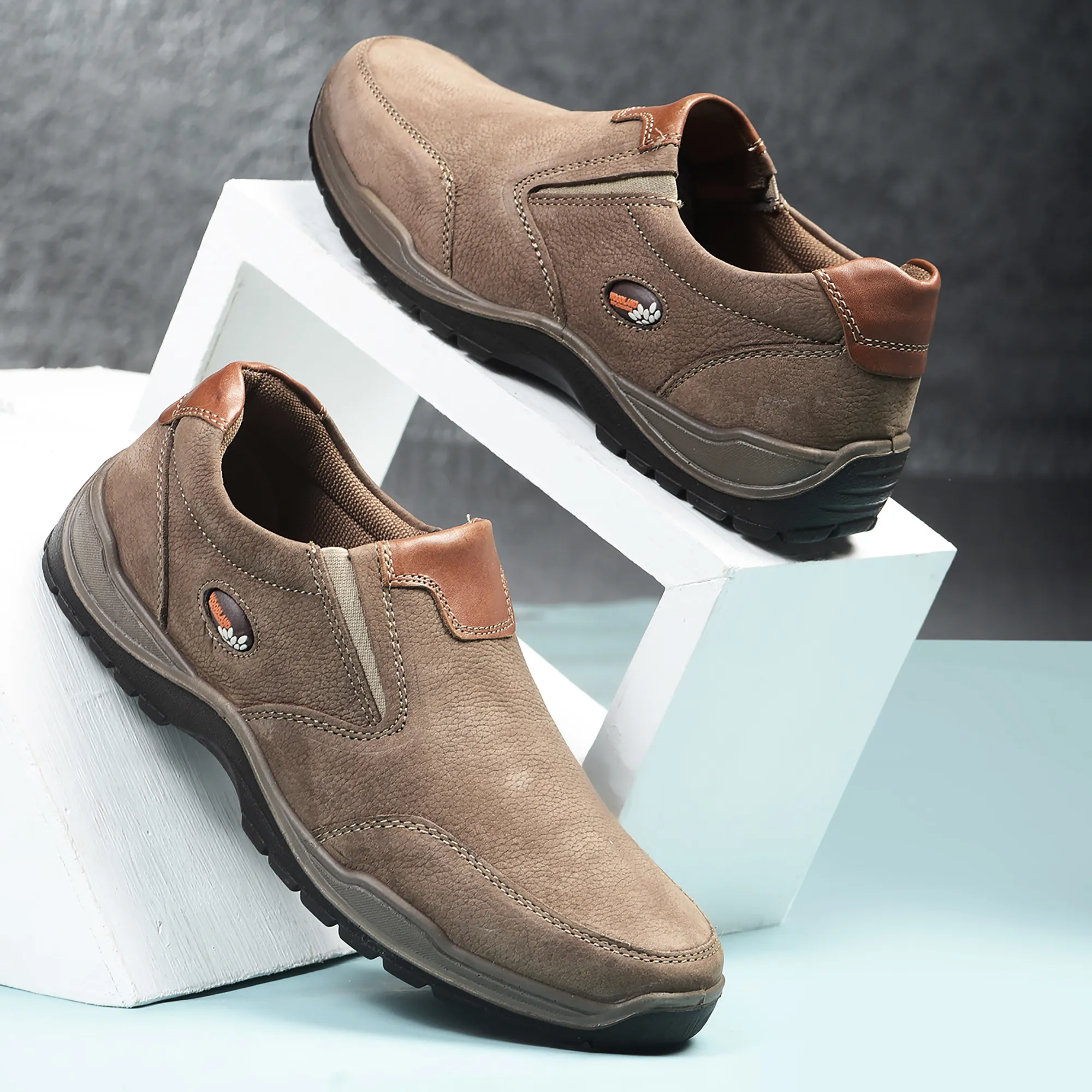 Woodland Dubai Khaki Mens Casual Shoes - Thumbnail 9
