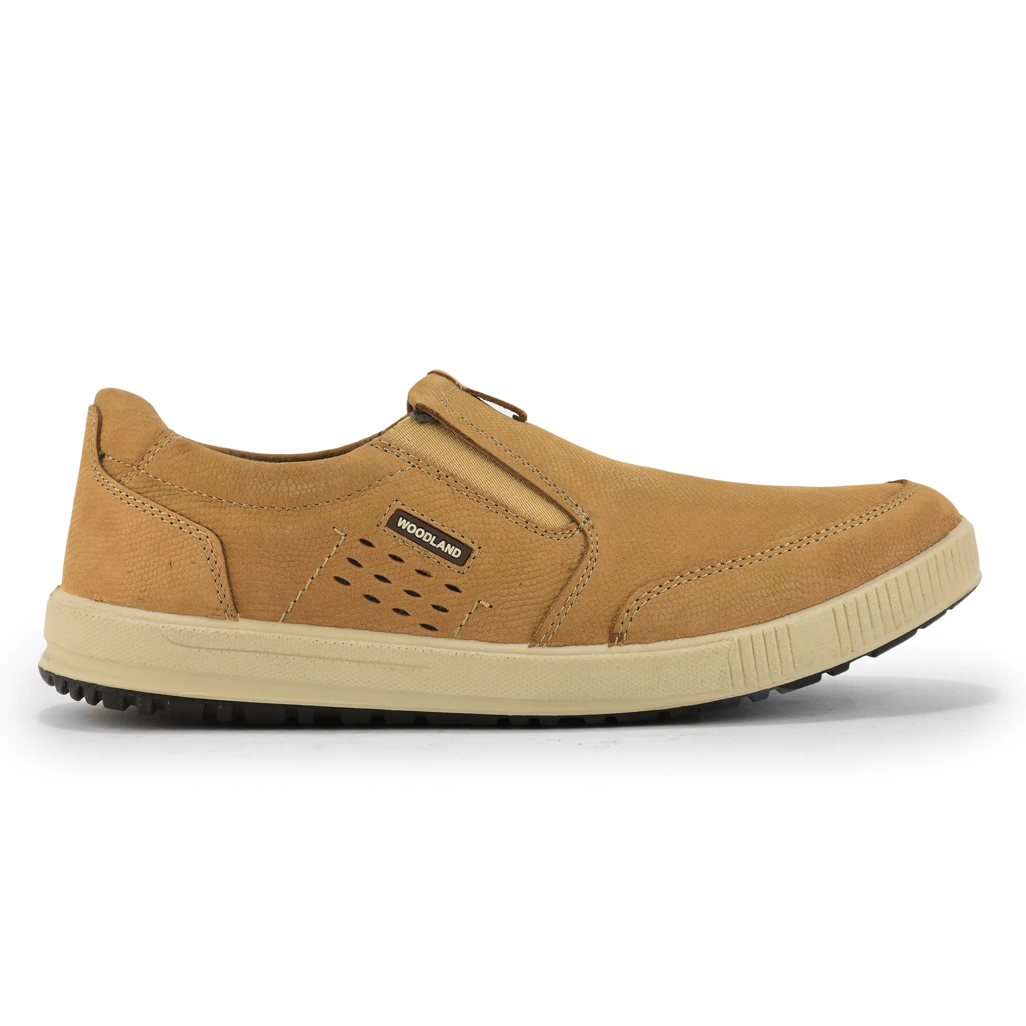 Camel Nubuk Print Casual Slip On Shoes - Thumbnail 2