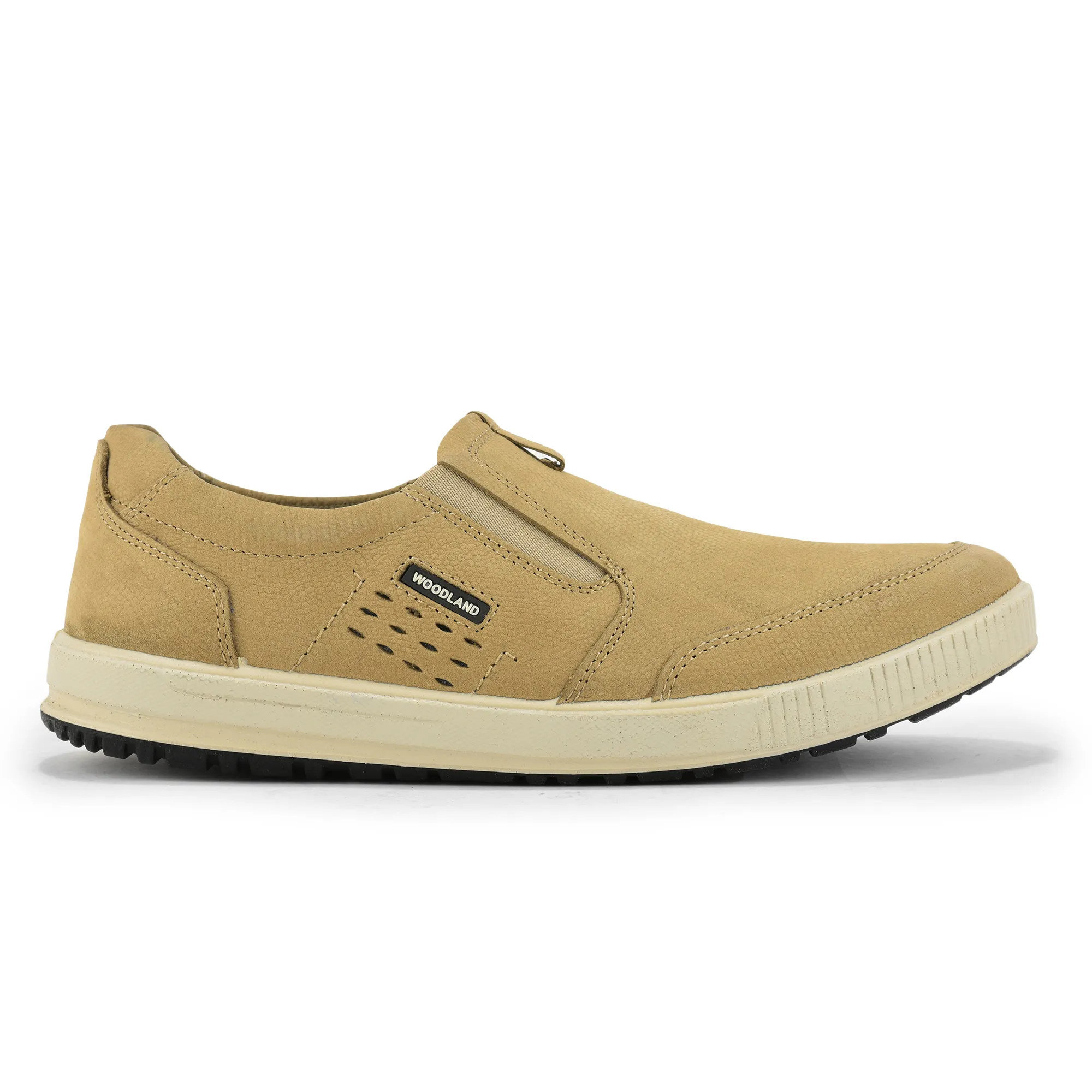 Khaki Nubuk Print Casual Slip On Shoes - Thumbnail 2