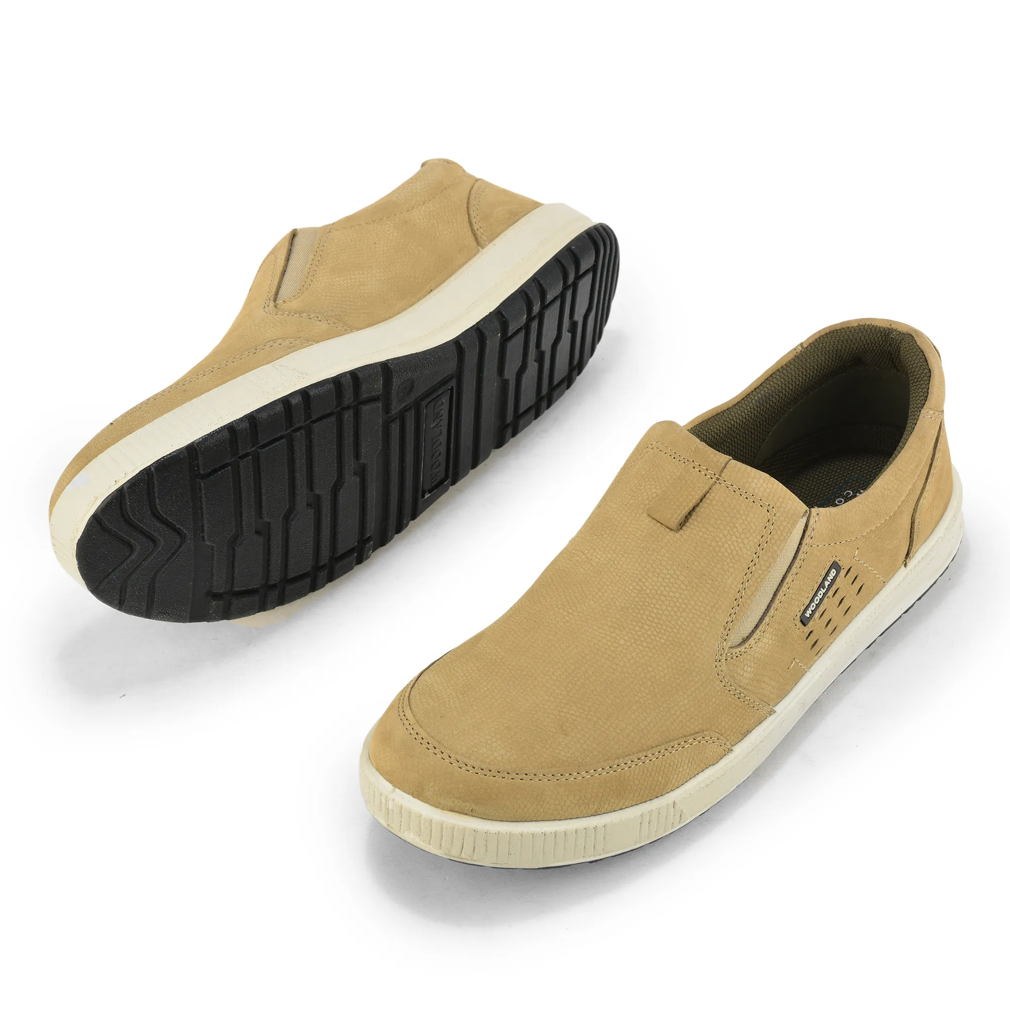Khaki Nubuk Print Casual Slip On Shoes - Thumbnail 6