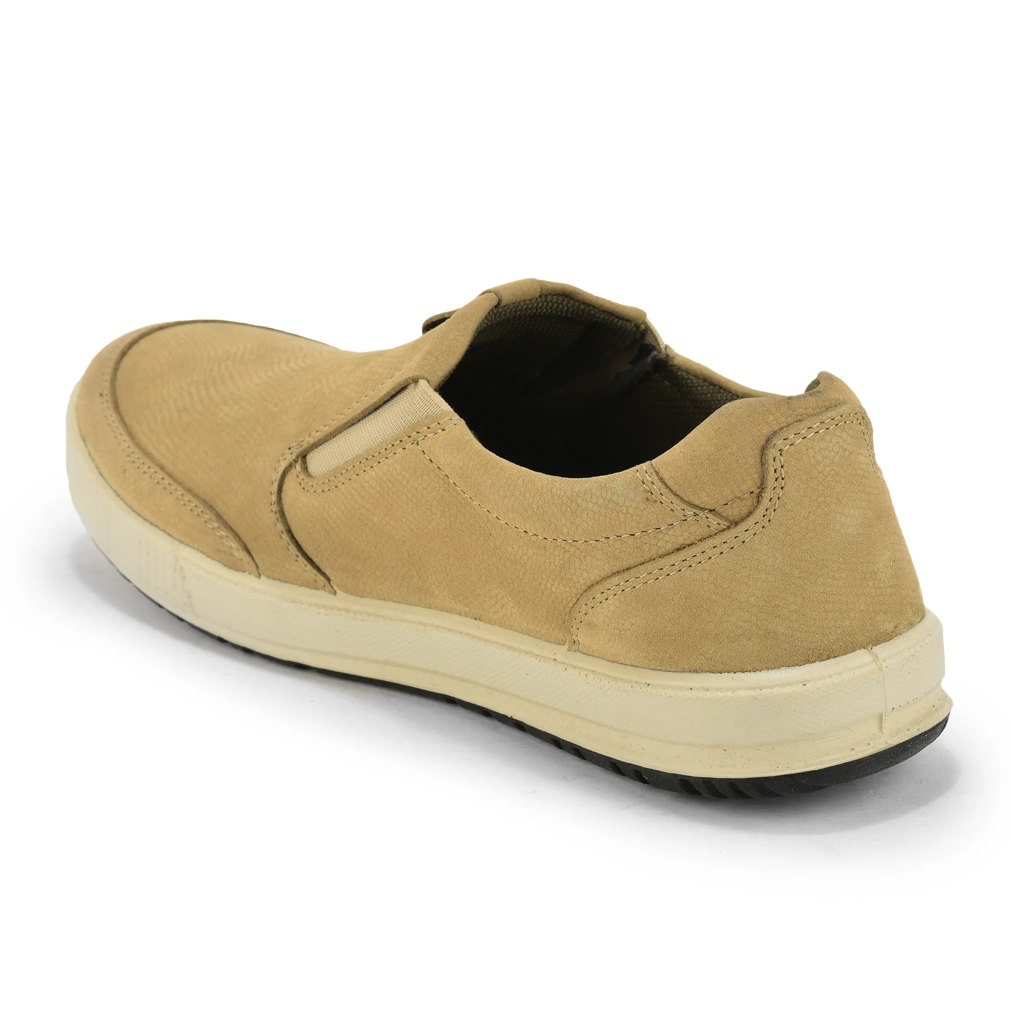 Khaki Nubuk Print Casual Slip On Shoes - Thumbnail 7