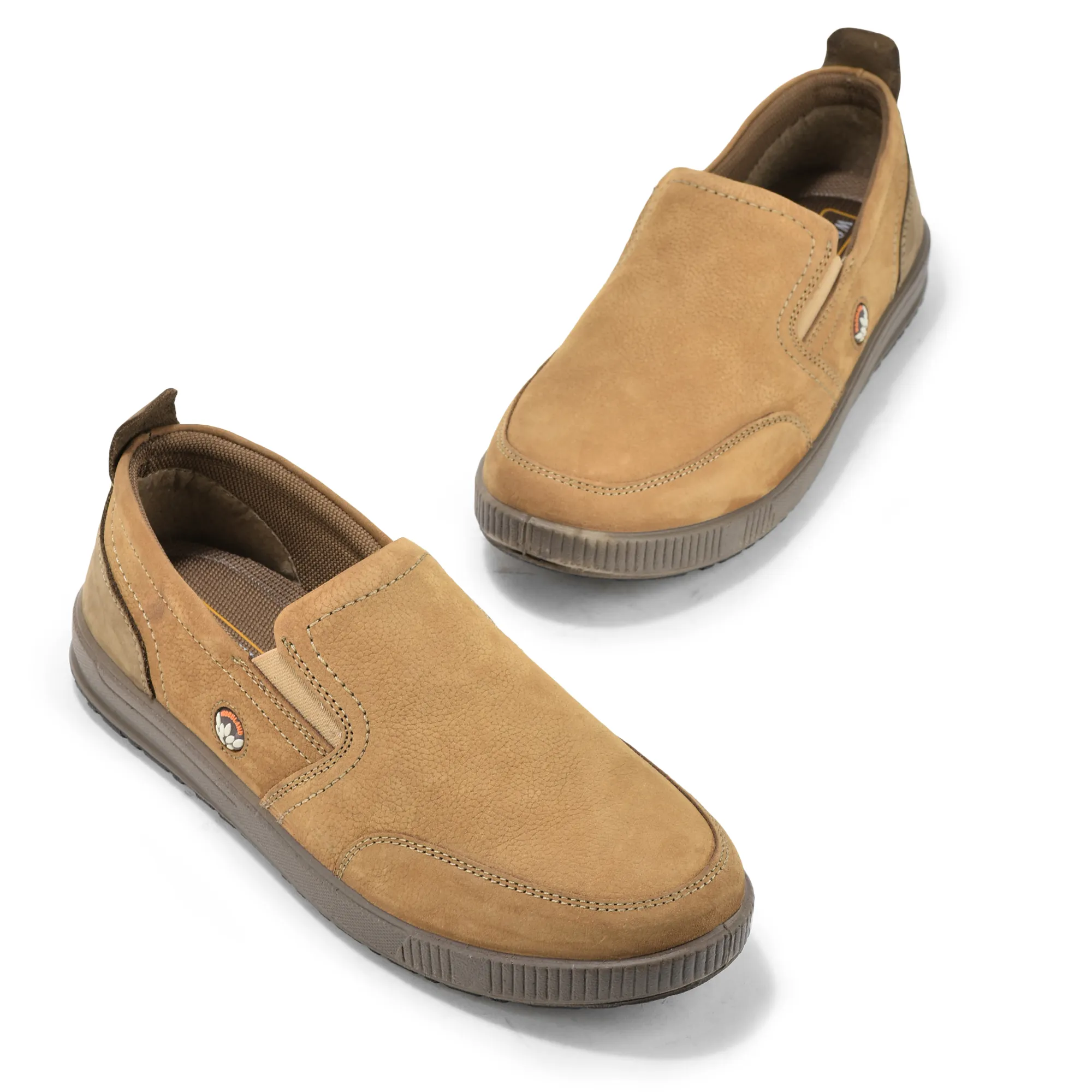 Woodland Camel Nubuk Men Casual Slip-On Shoes - Thumbnail 2