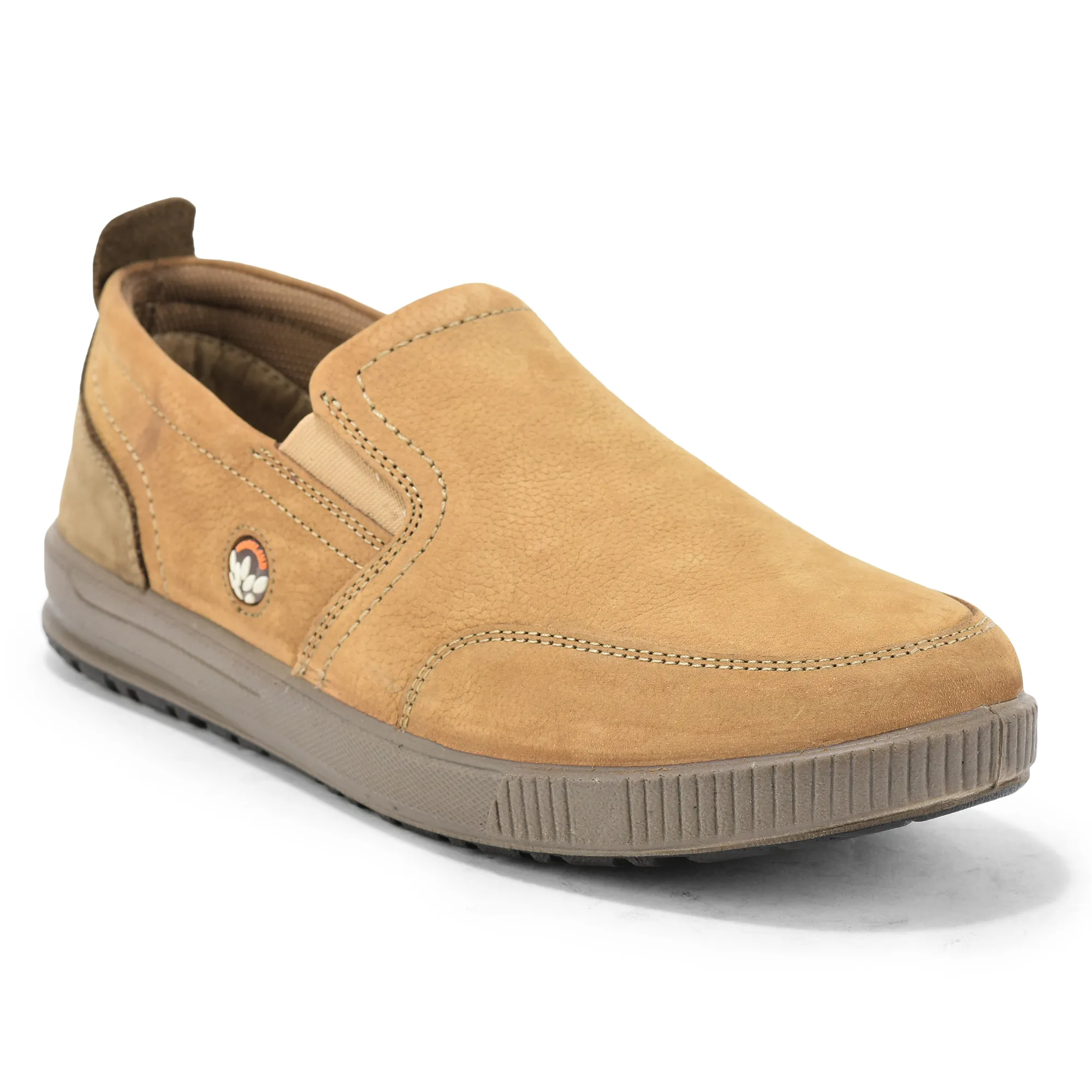 Woodland Camel Nubuk Men Casual Slip-On Shoes - Thumbnail 3