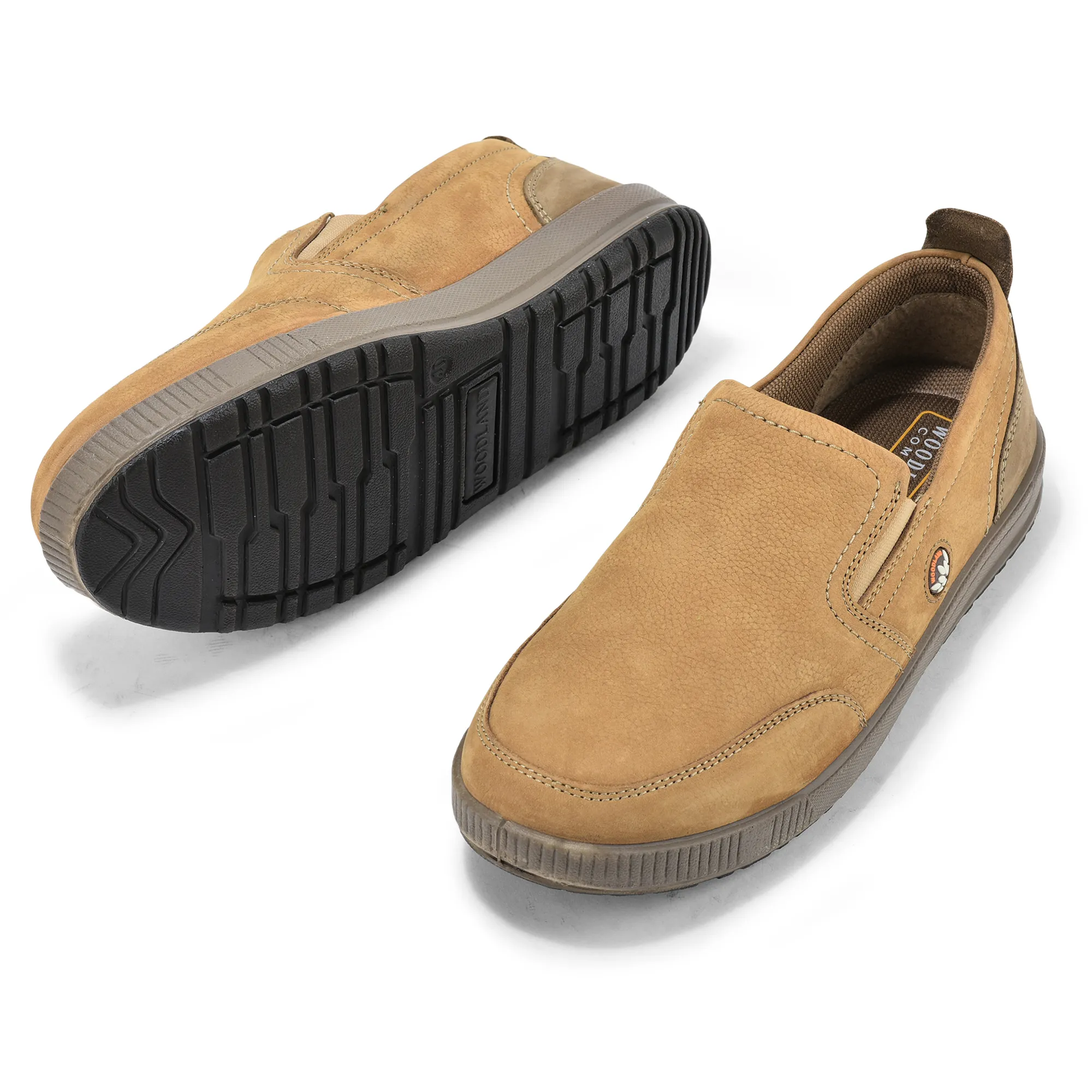 Woodland Camel Nubuk Men Casual Slip-On Shoes - Thumbnail 5