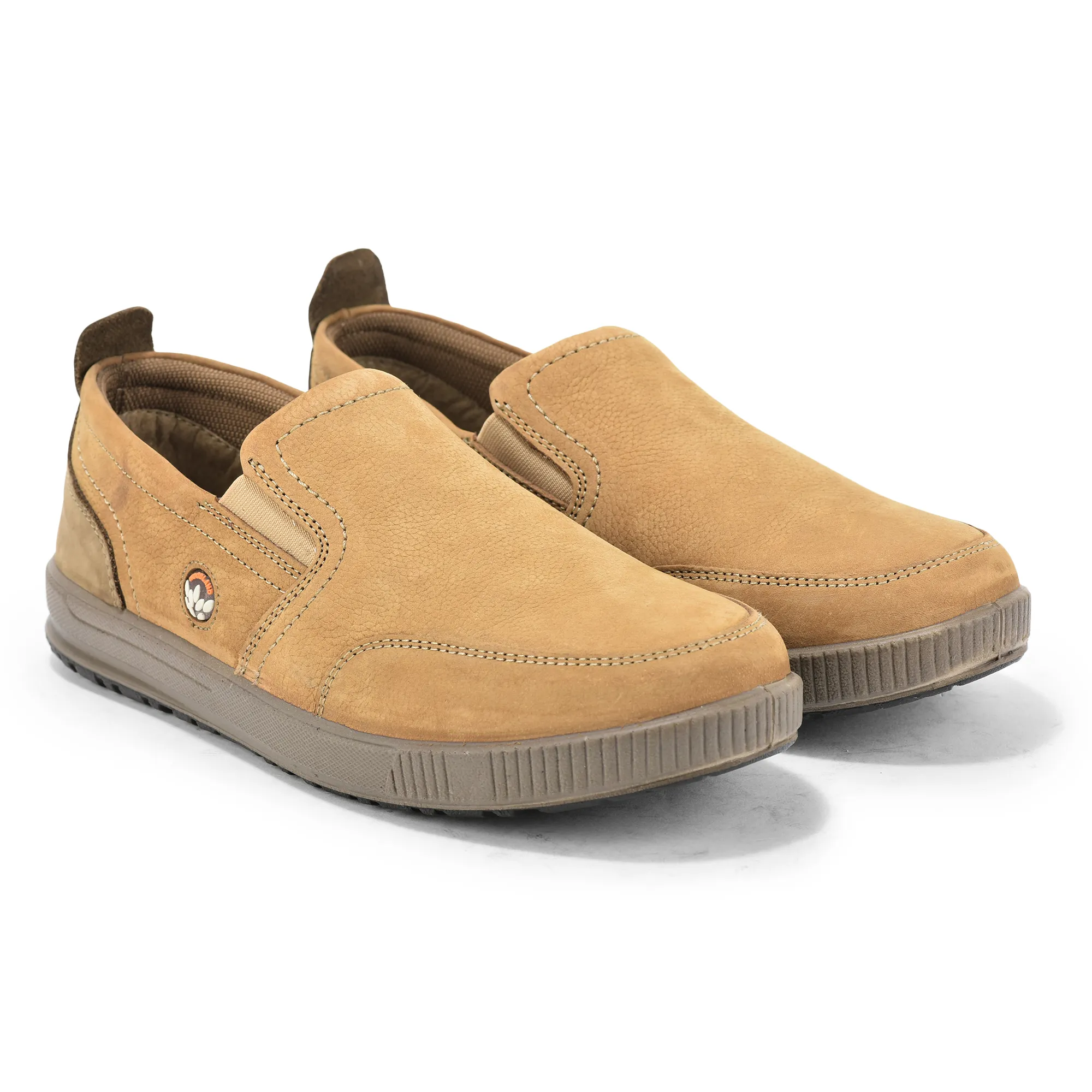 Woodland Camel Nubuk Men Casual Slip-On Shoes - Thumbnail 7