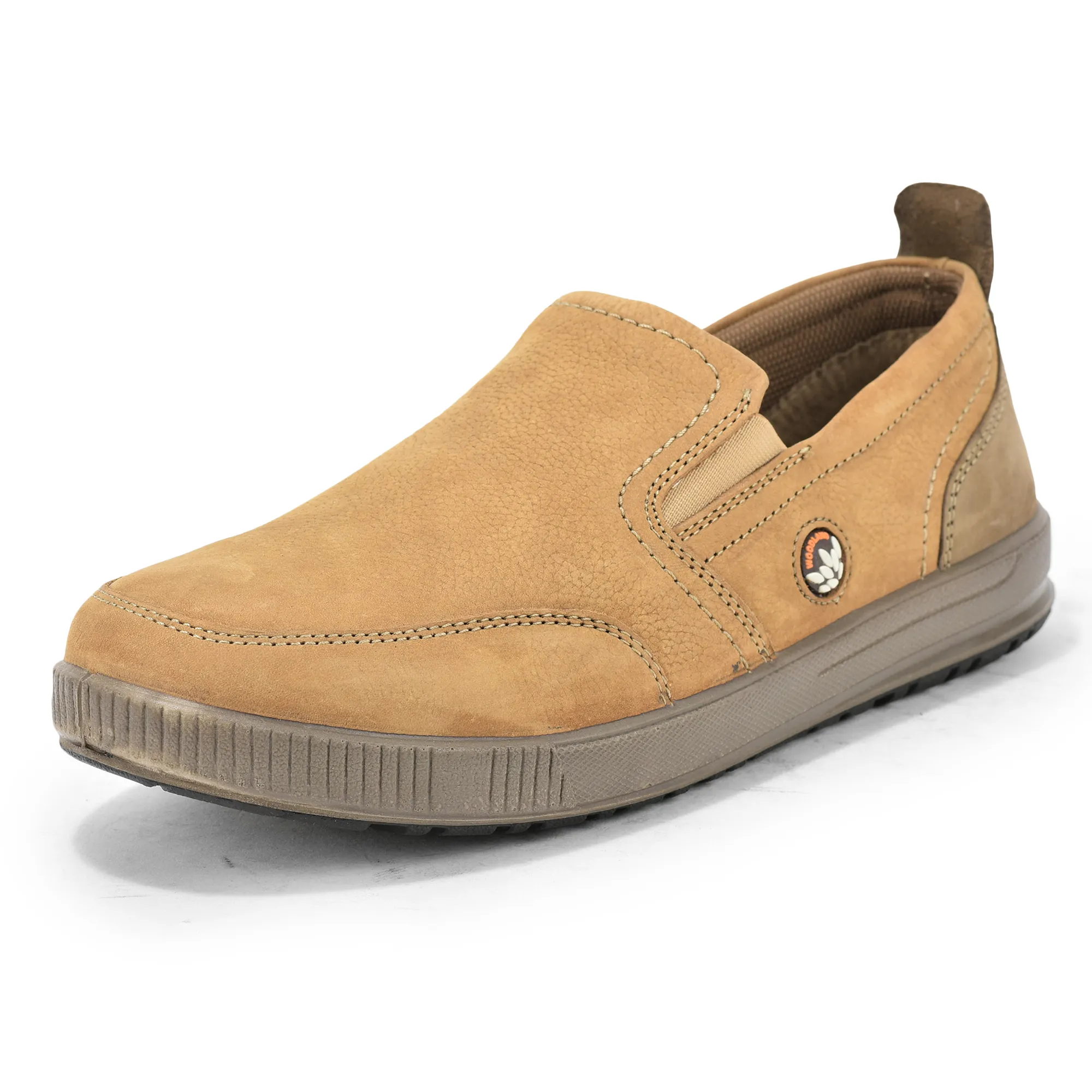 Woodland Camel Nubuk Men Casual Slip-On Shoes - Thumbnail 11