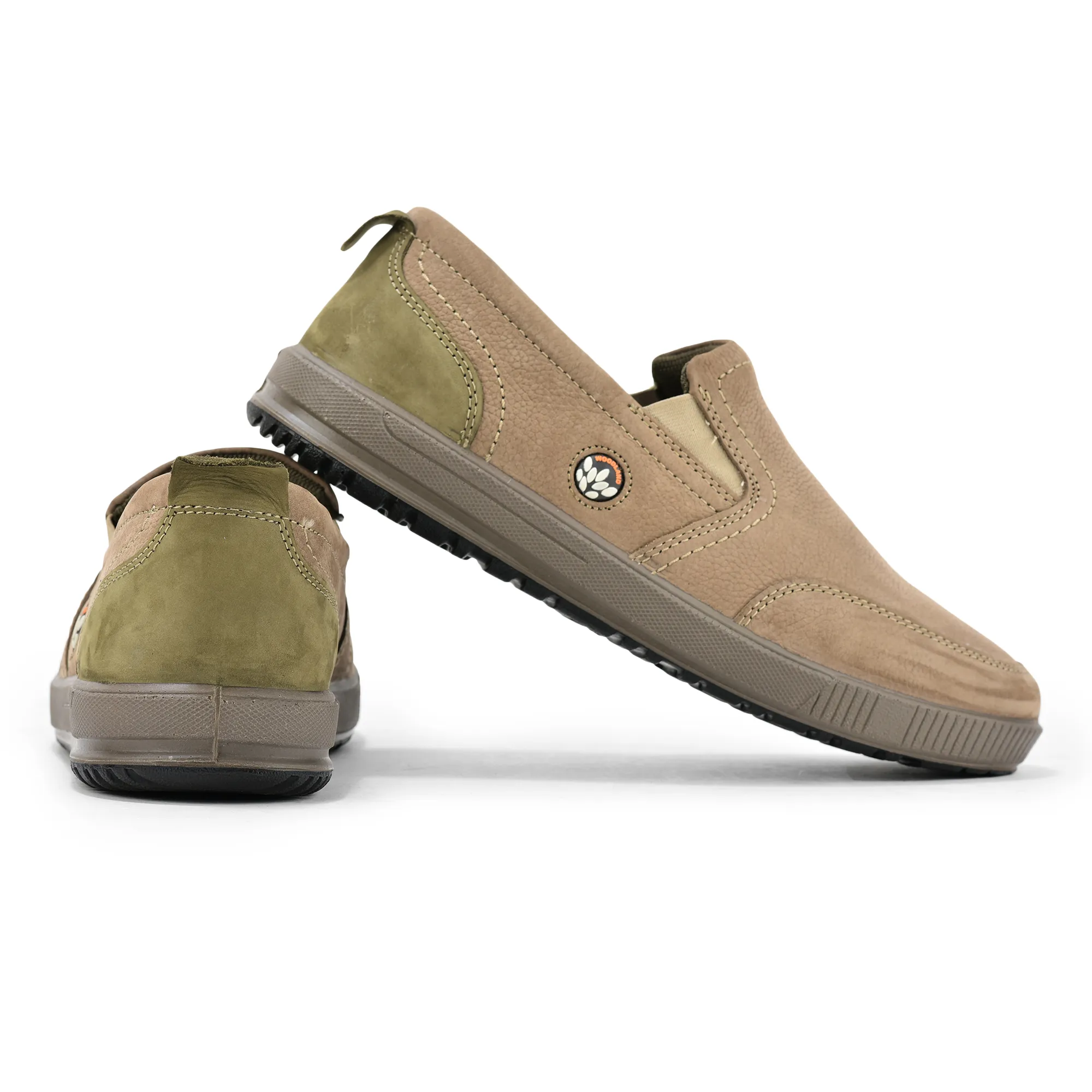 Woodland Dark Khaki Nubuk Men Casual Slip-On Shoes - Thumbnail 10