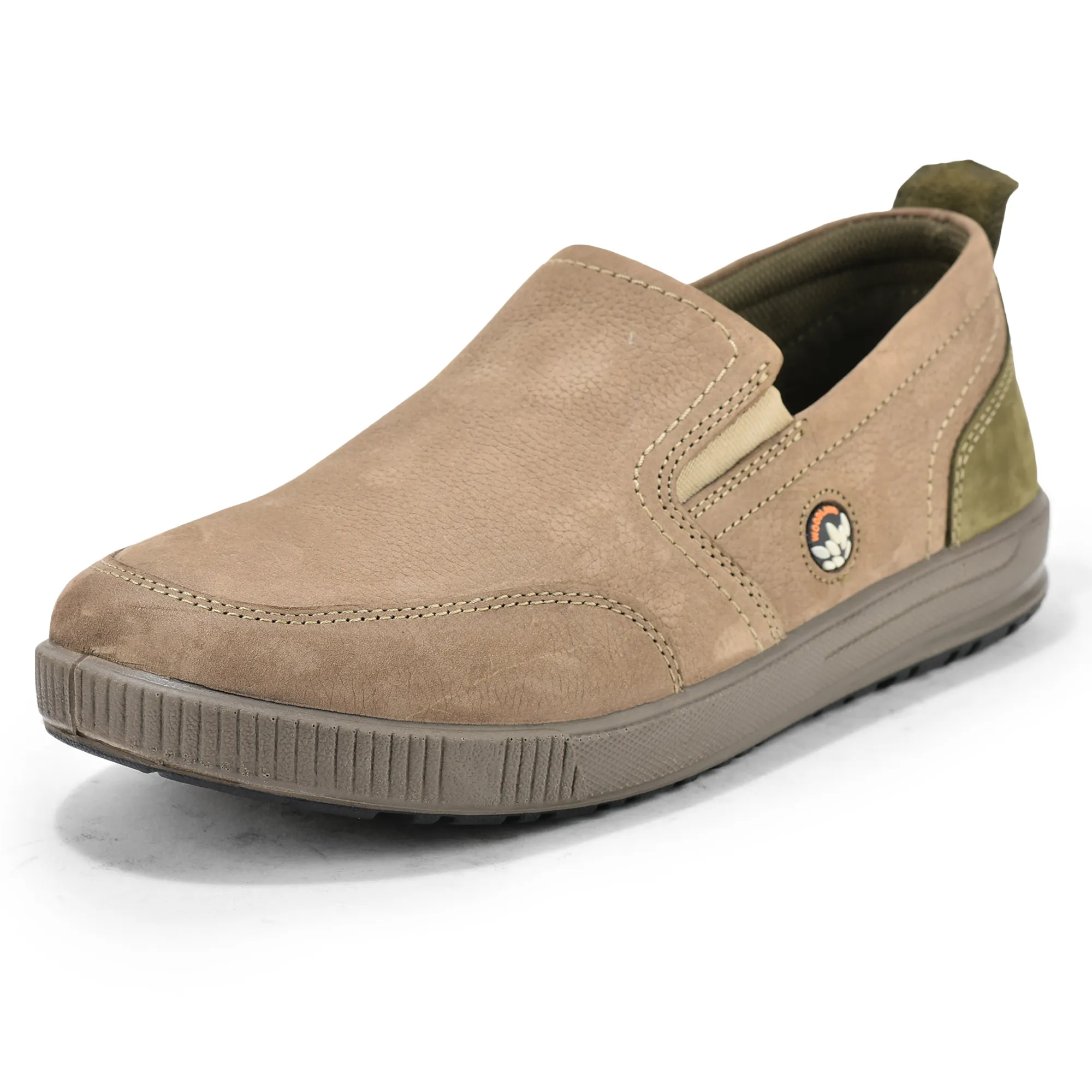 Woodland Dark Khaki Nubuk Men Casual Slip-On Shoes - Thumbnail 11