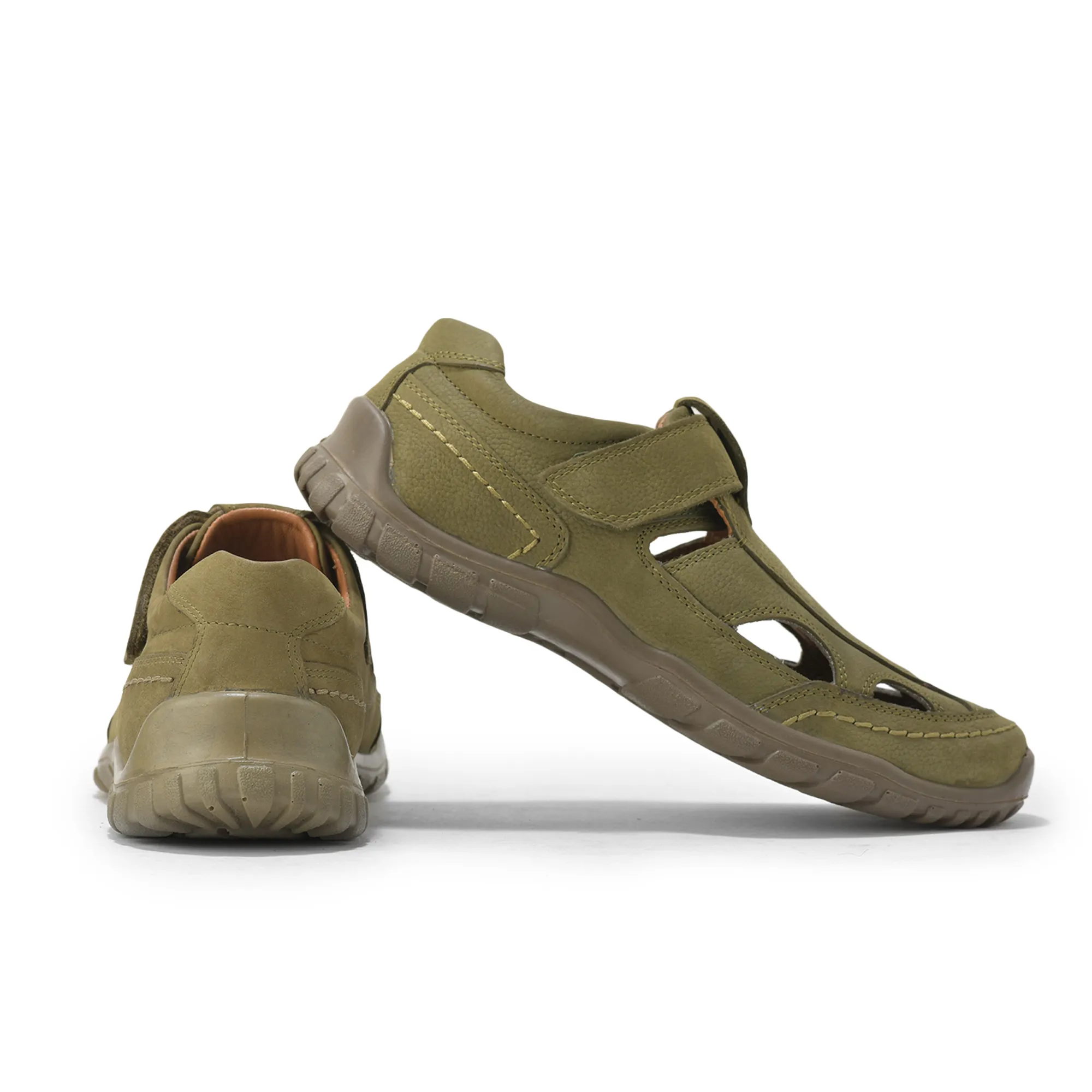 Woodland Men's Olive Trail Comfort Sandals - Thumbnail 10