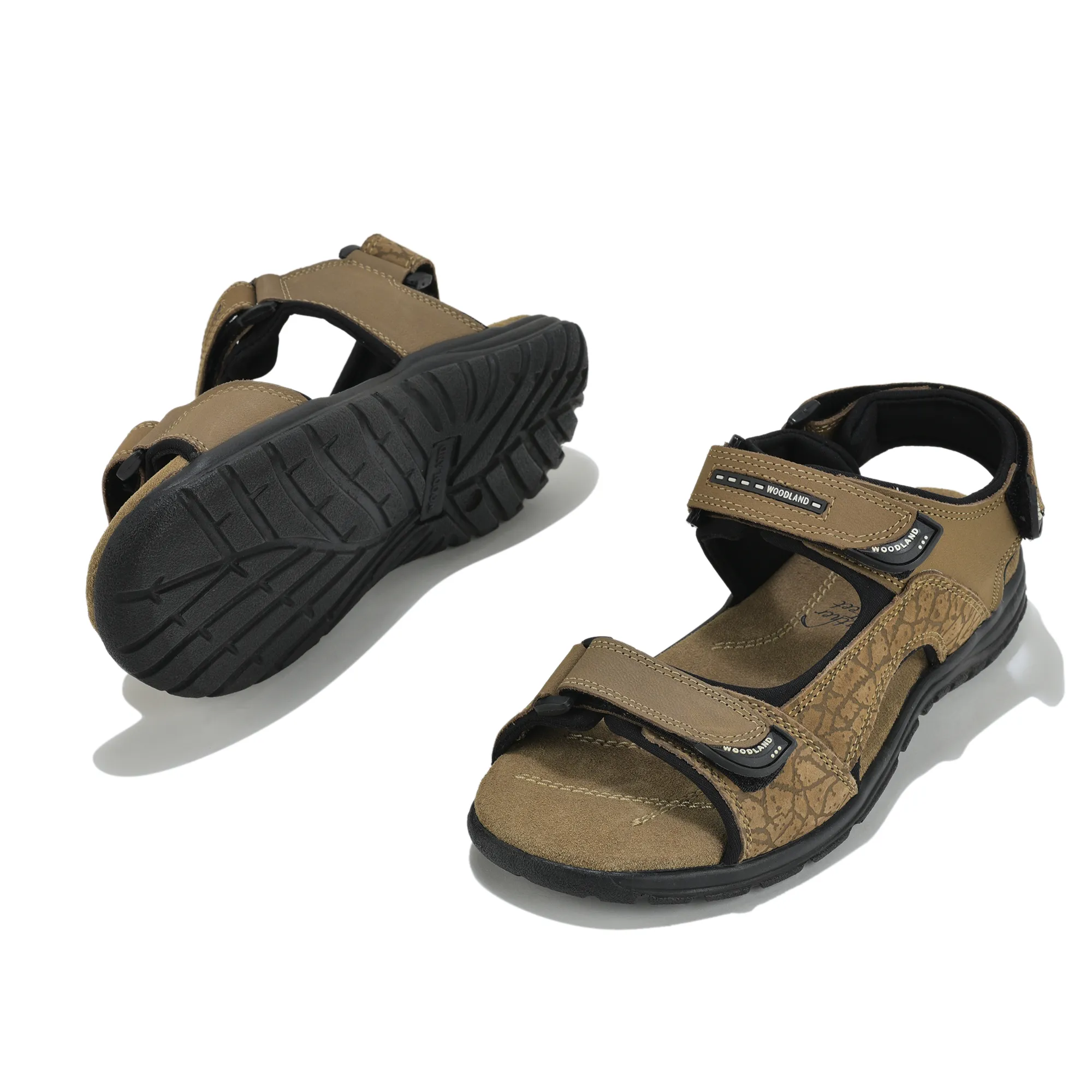 DKhaki TerraTrace Nubuk Print Men Sandal - Thumbnail 6