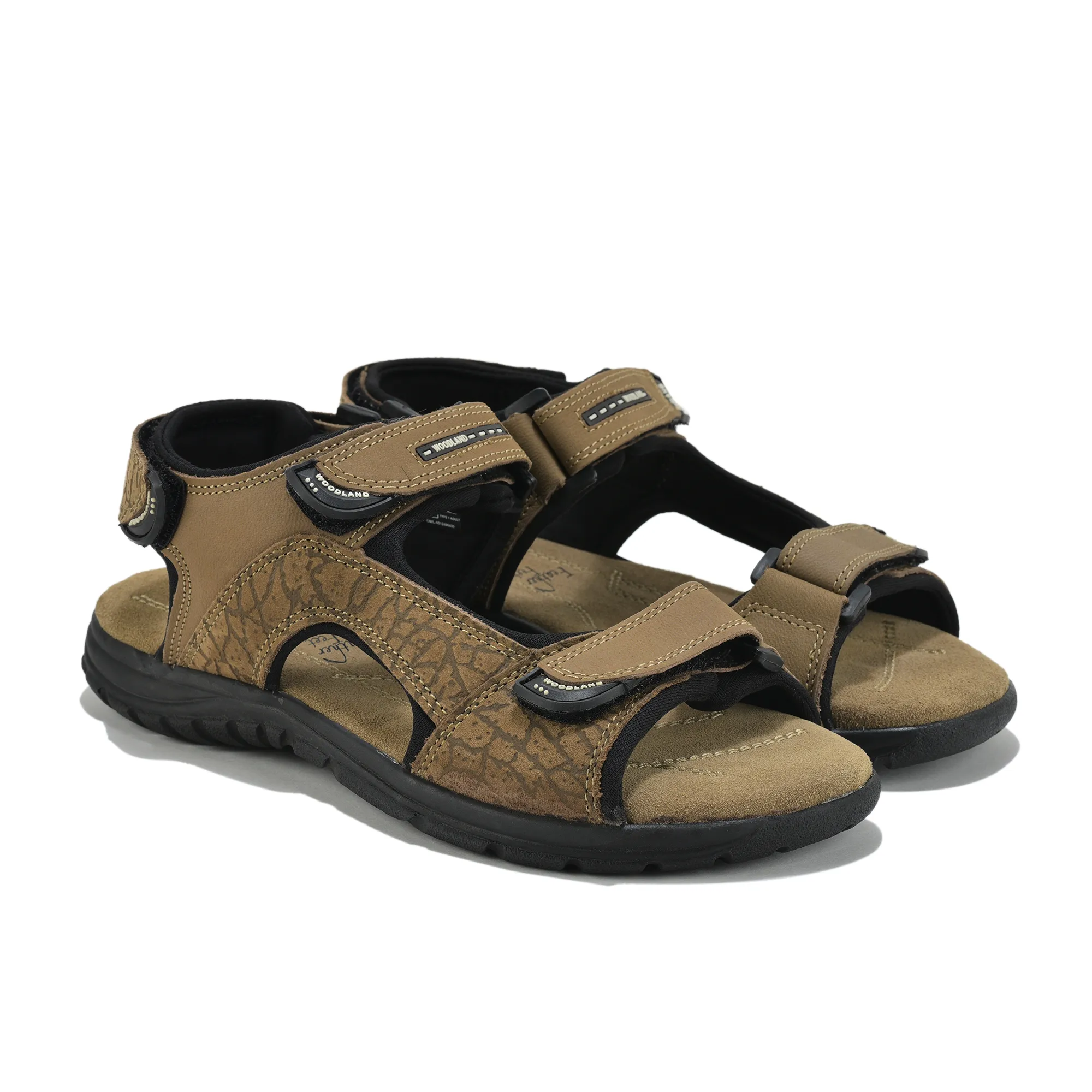 DKhaki TerraTrace Nubuk Print Men Sandal - Thumbnail 8