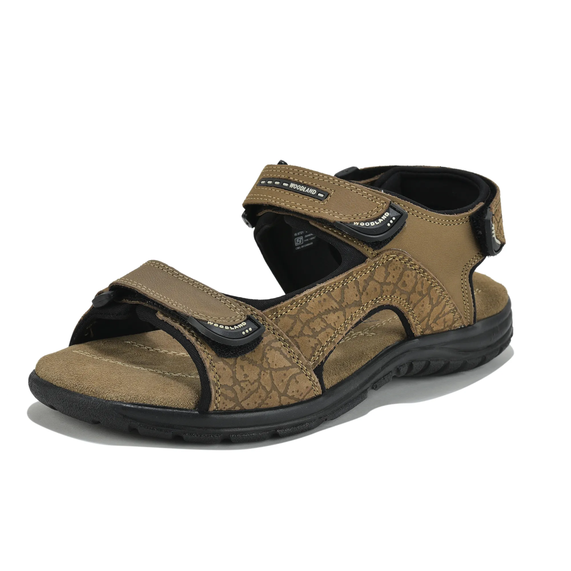 DKhaki TerraTrace Nubuk Print Men Sandal - Thumbnail 11