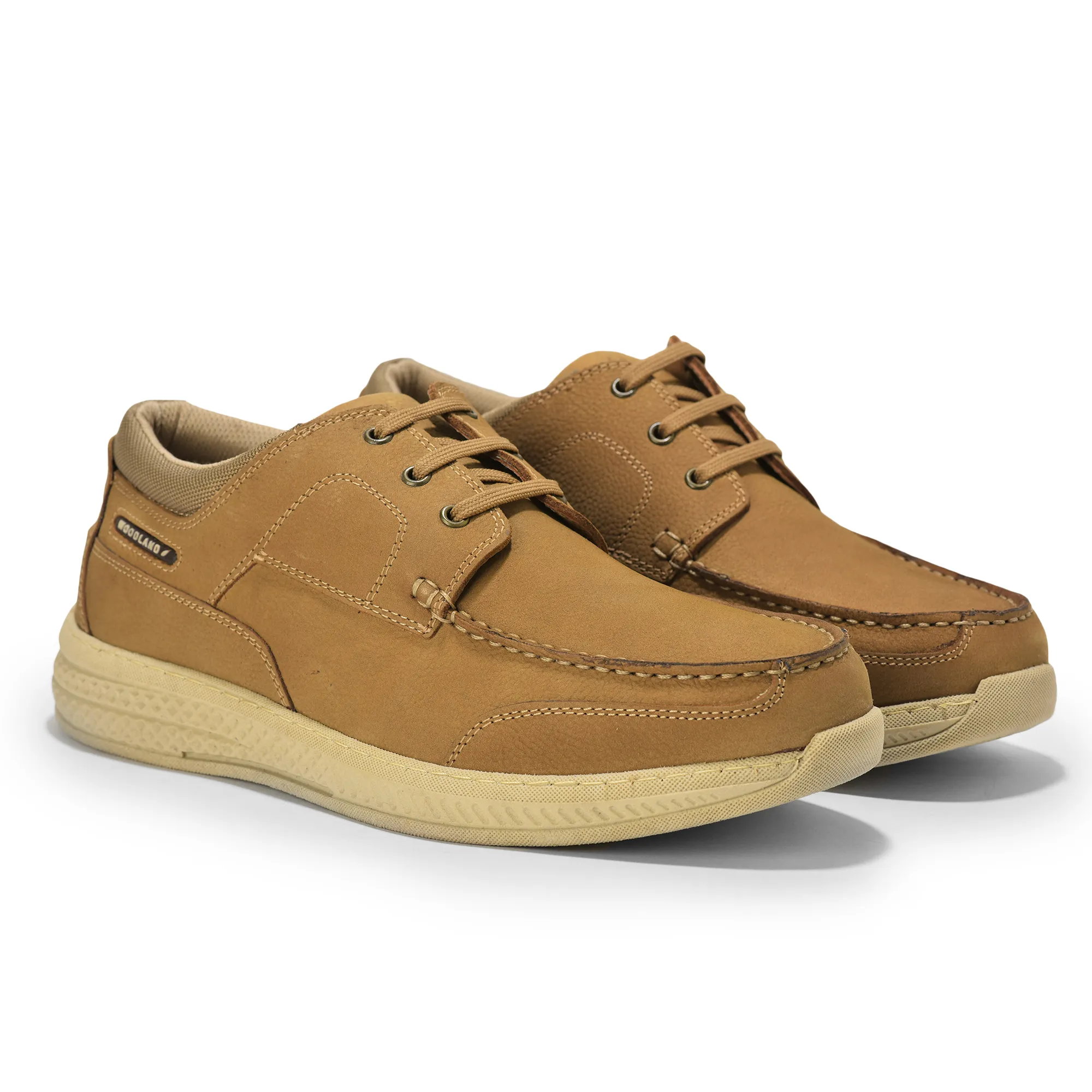 Woodland Camel Lace up Shoes for Men - Thumbnail 6