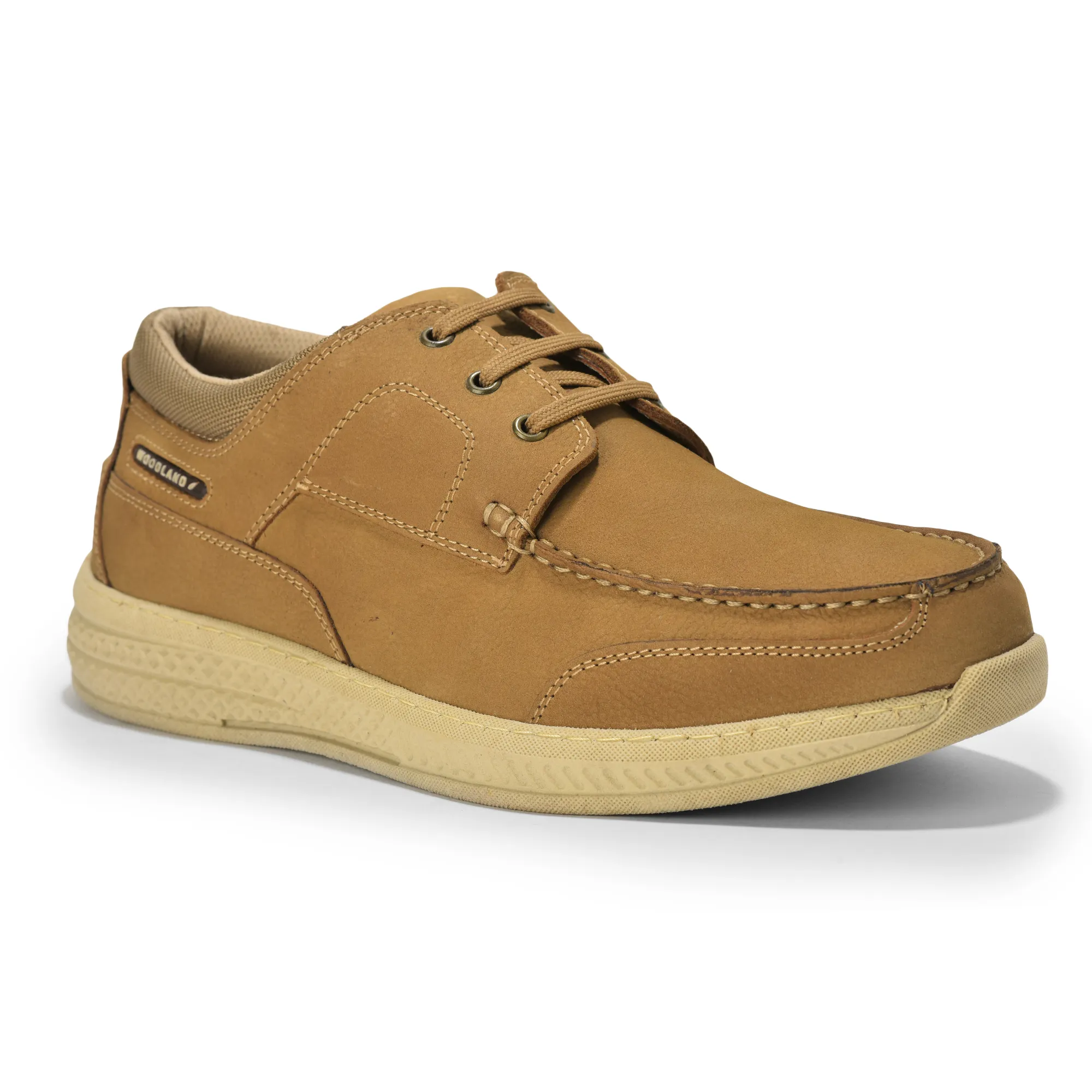 Woodland Camel Lace up Shoes for Men - Thumbnail 8