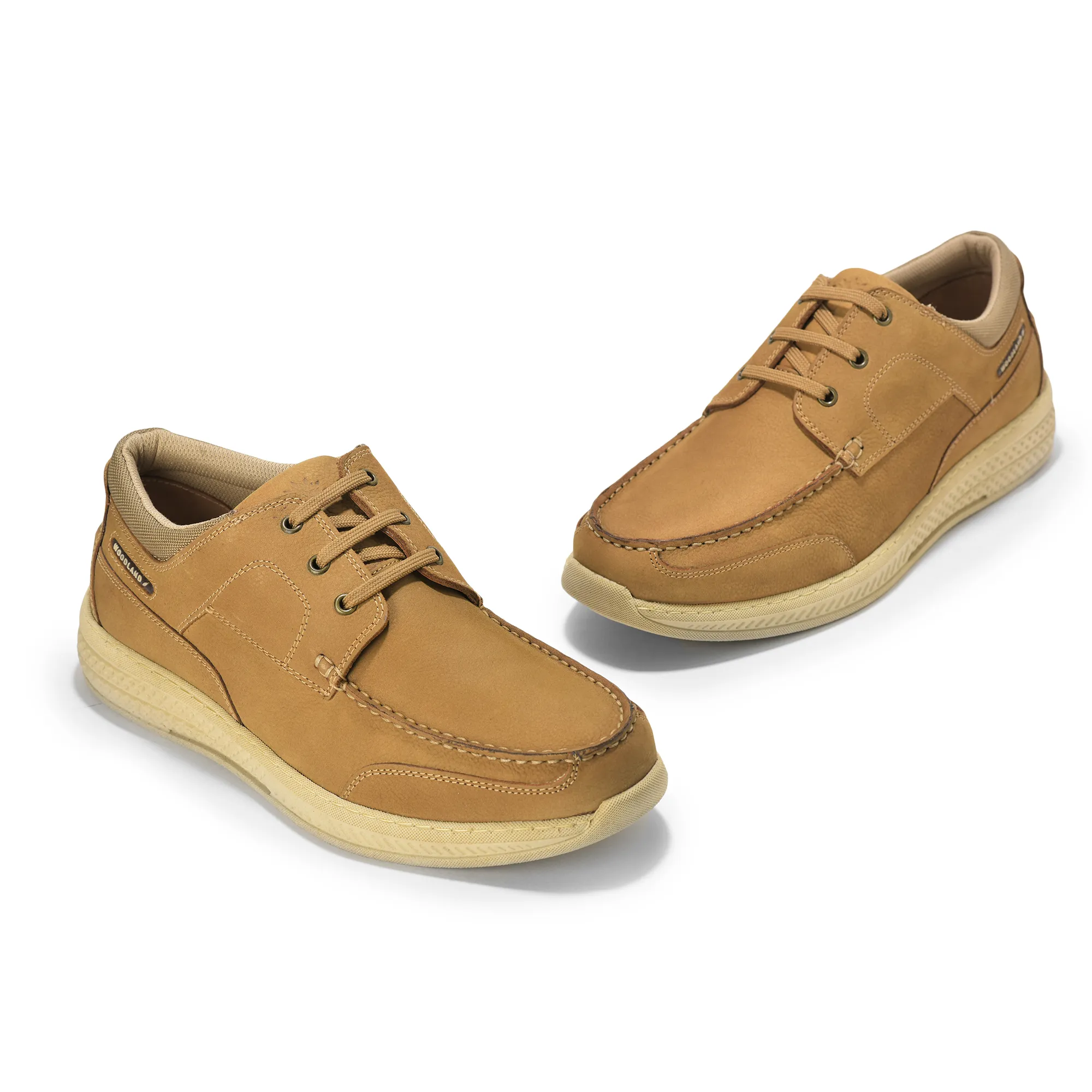 Woodland Camel Lace up Shoes for Men - Thumbnail 9