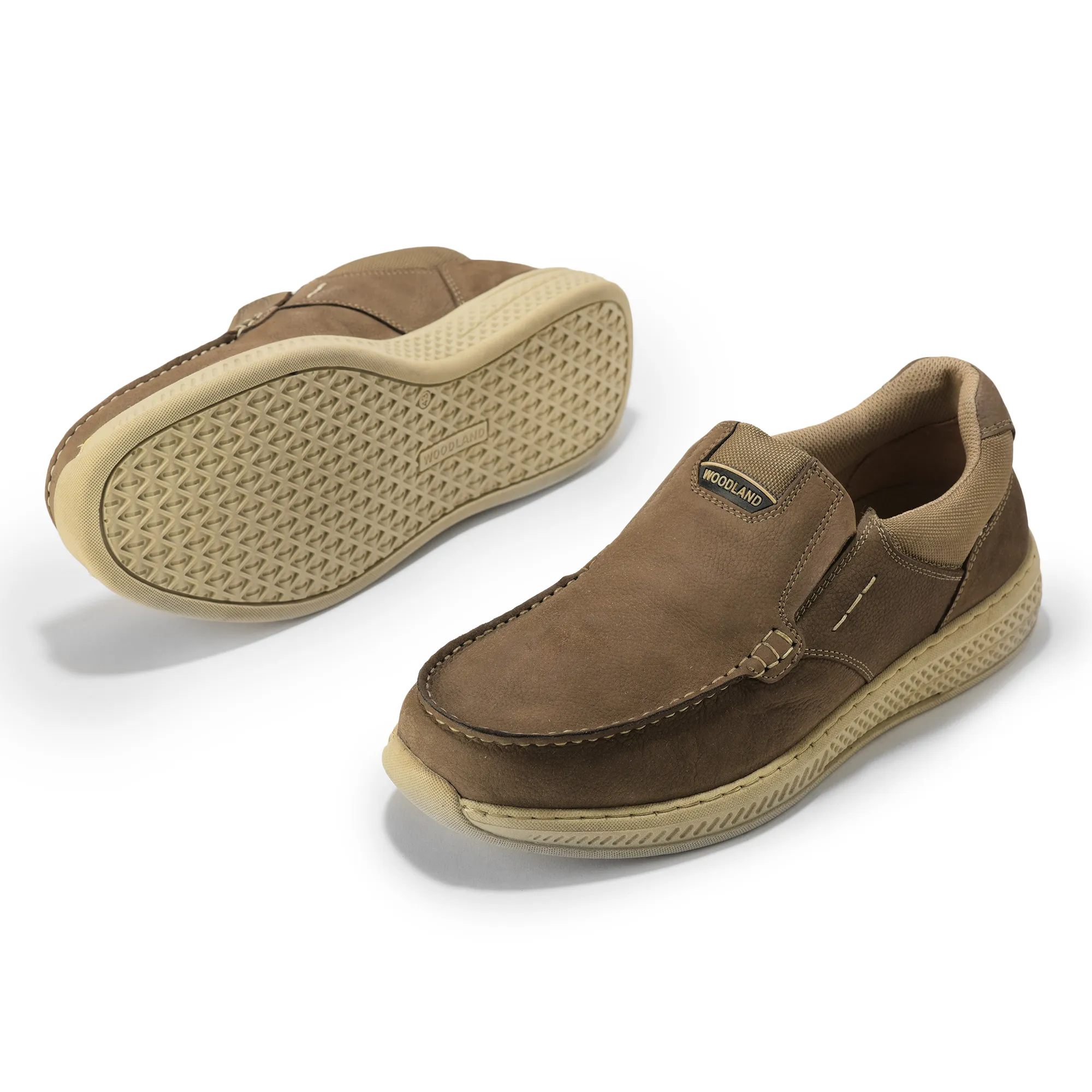 Nubuk Print Dubai Khaki Casual Mens Lace Shoes - Thumbnail 4