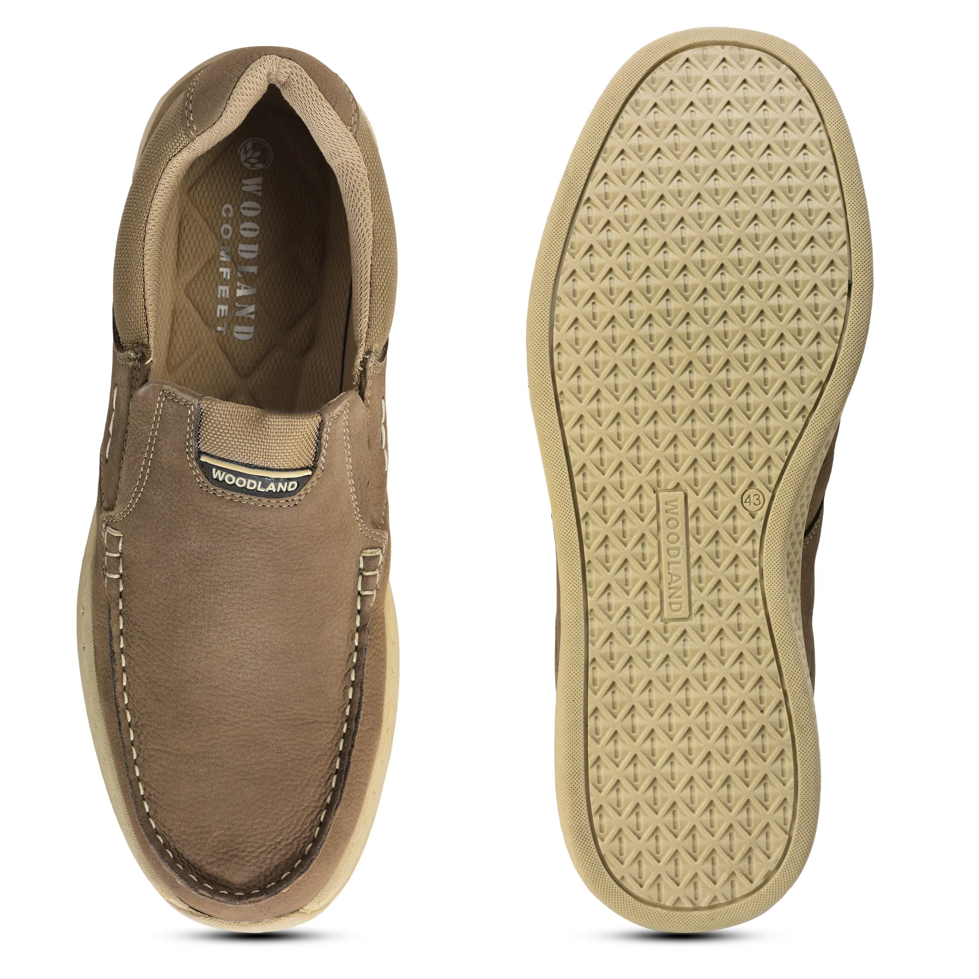 Nubuk Print Dubai Khaki Casual Mens Lace Shoes - Thumbnail 7