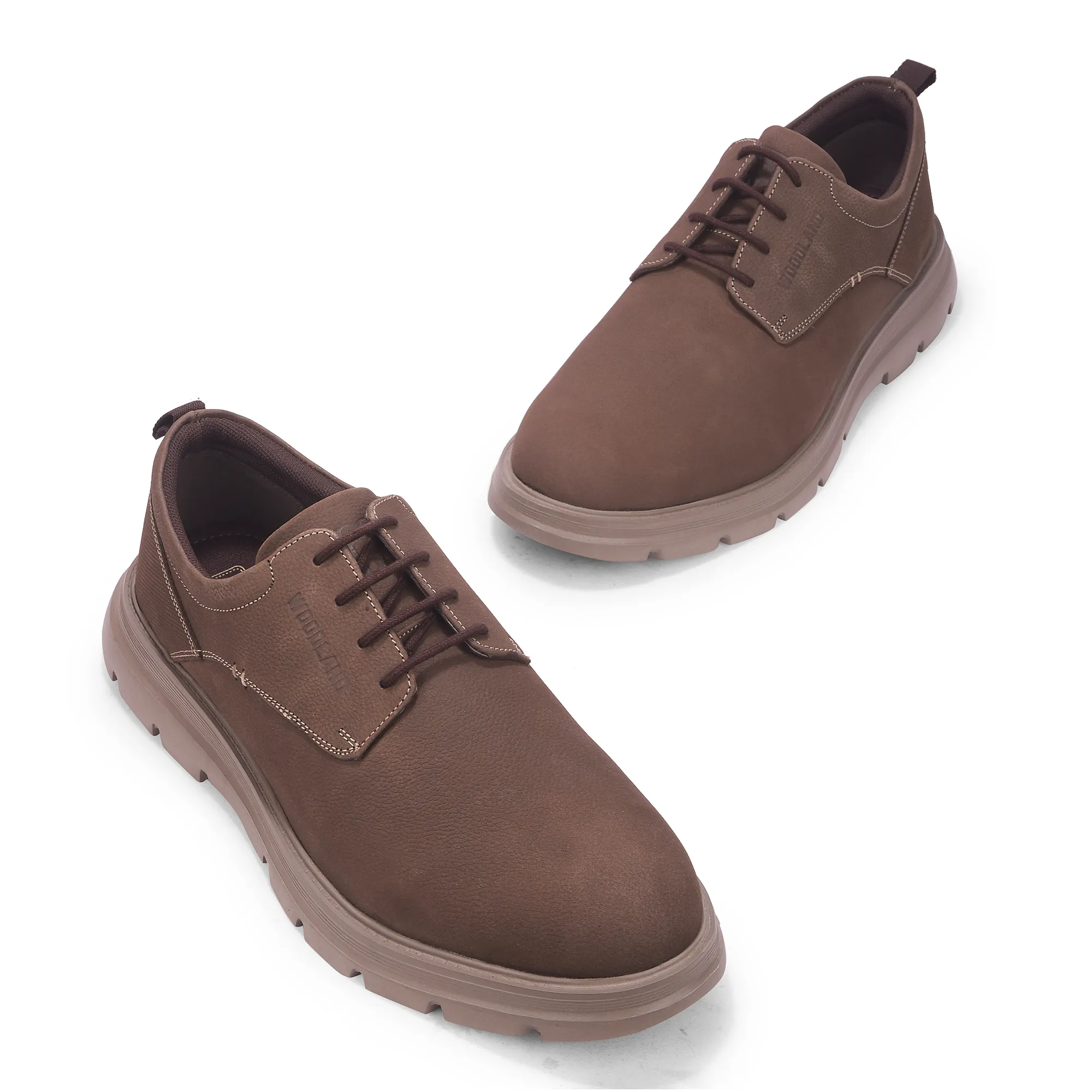Woodland Brown Nubuk Grounded Wear Shoes - Thumbnail 3