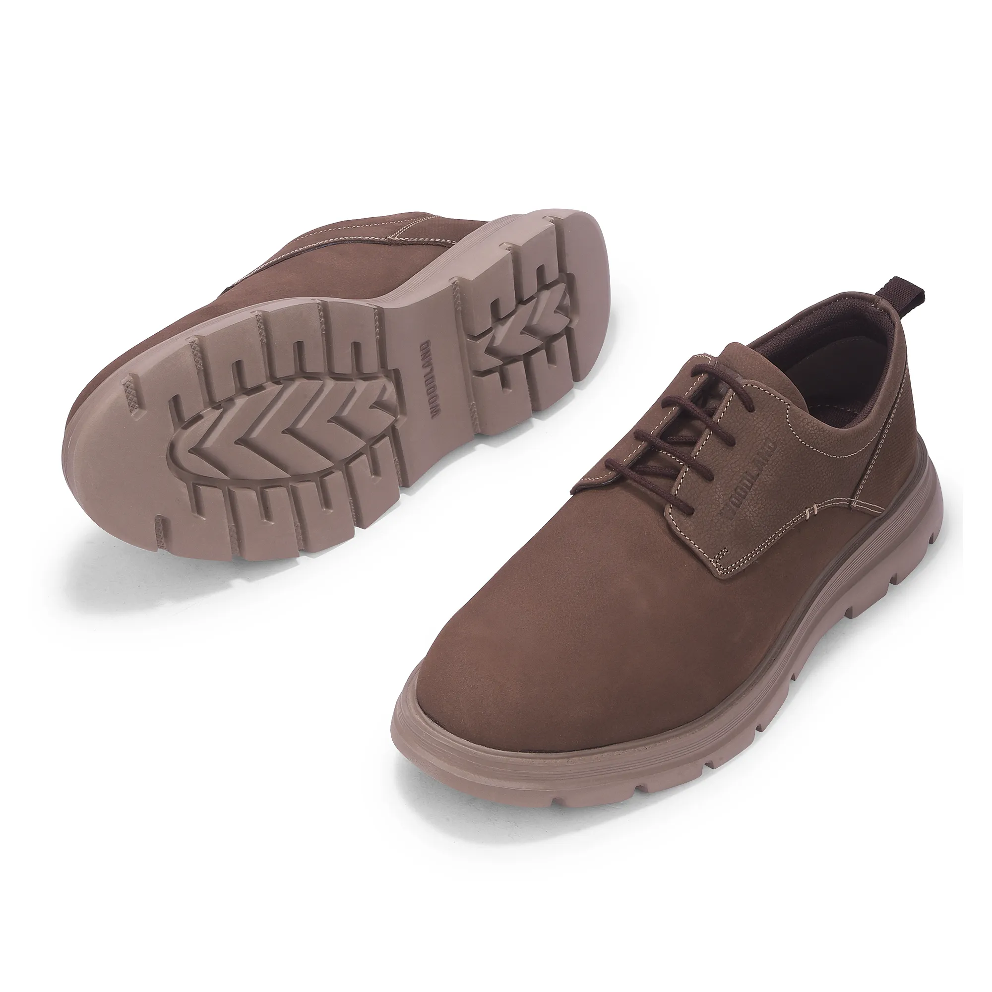 Woodland Brown Nubuk Grounded Wear Shoes - Thumbnail 5