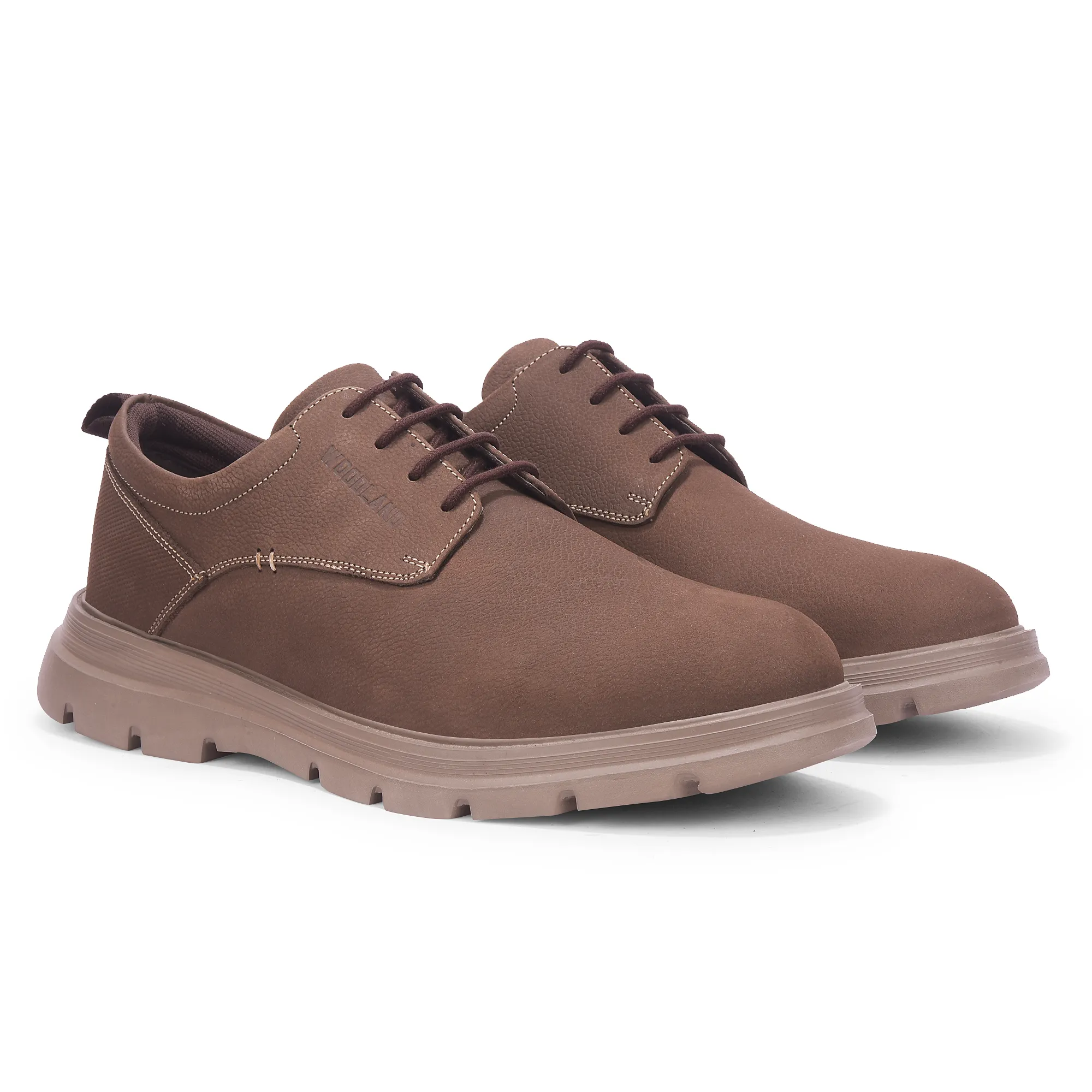 Woodland Brown Nubuk Grounded Wear Shoes - Thumbnail 7