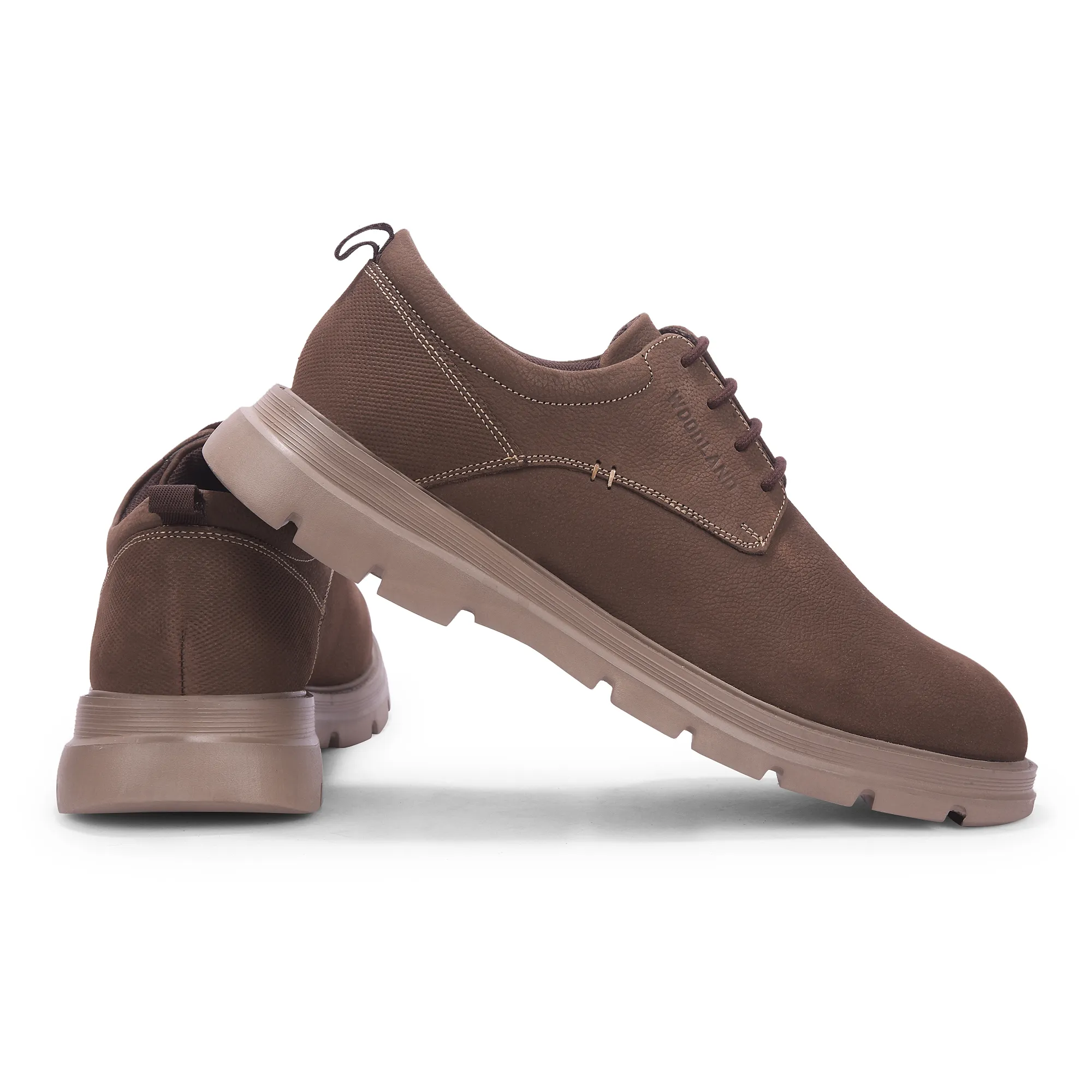 Woodland Brown Nubuk Grounded Wear Shoes - Thumbnail 9