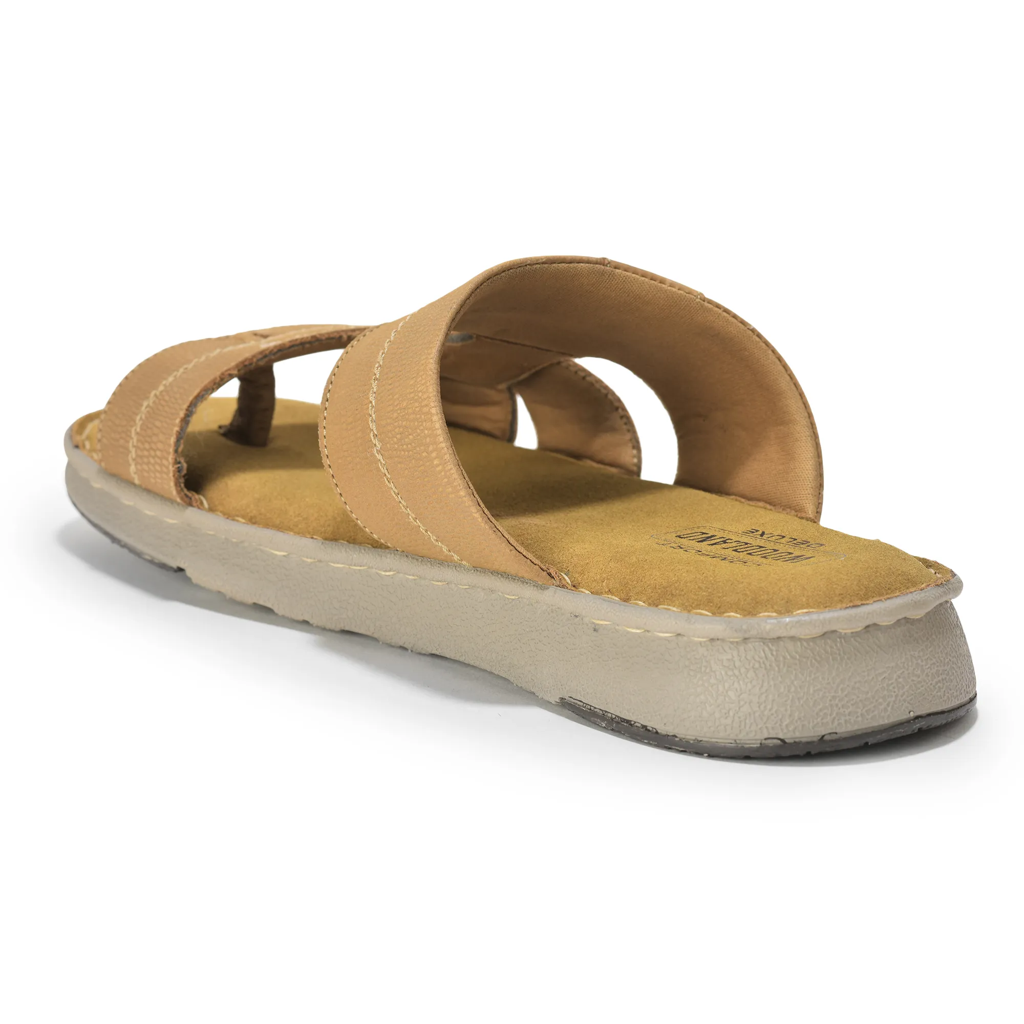 Woodland Camel Slippers for Men - Thumbnail 5
