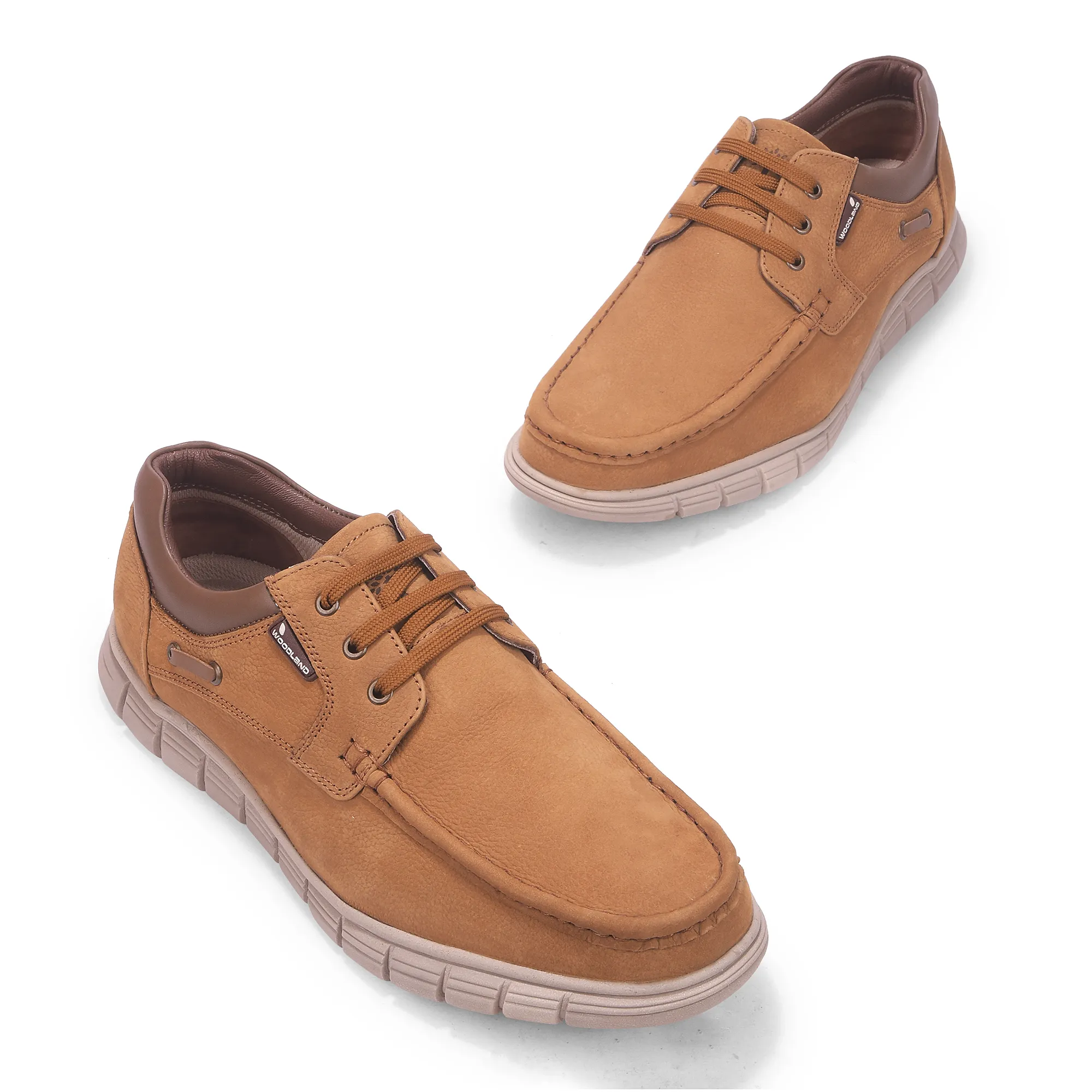 Woodland Men’S Camel Nubuk Comfort Casual Shoes - Thumbnail 3