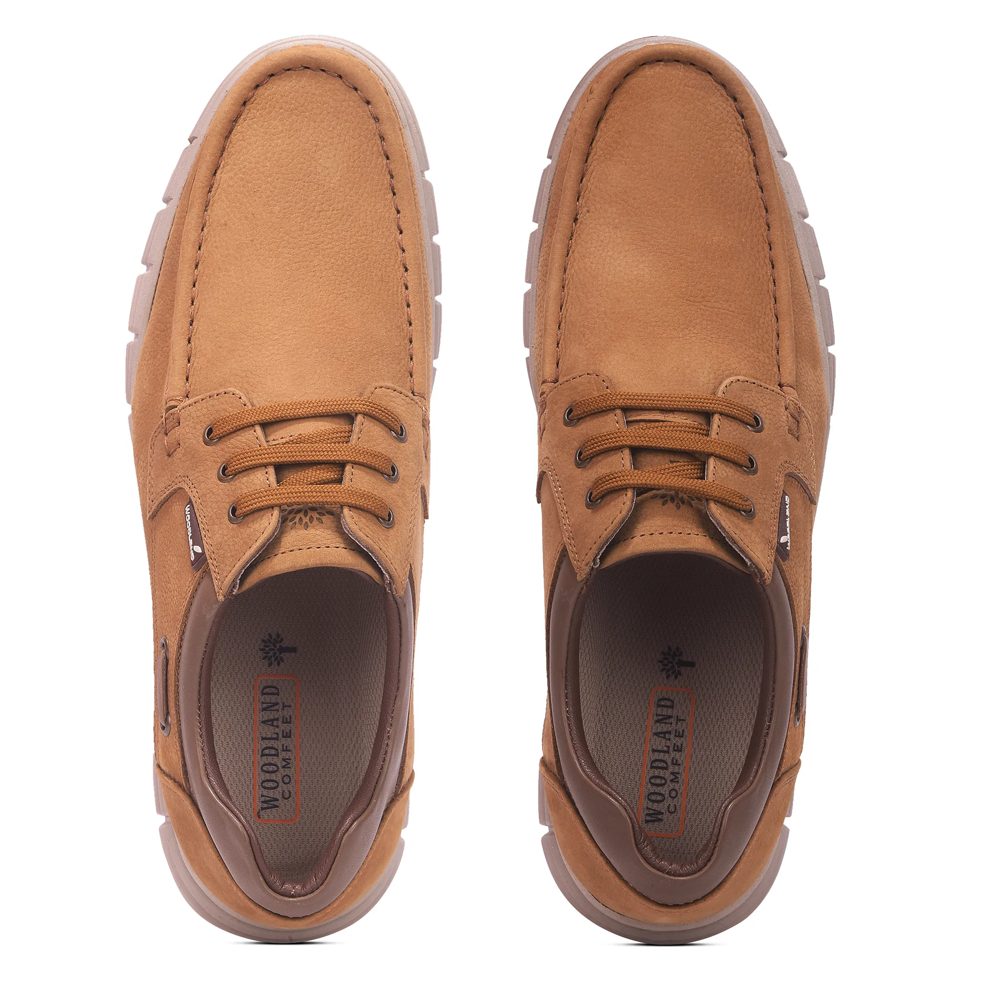 Woodland Men’S Camel Nubuk Comfort Casual Shoes - Thumbnail 4