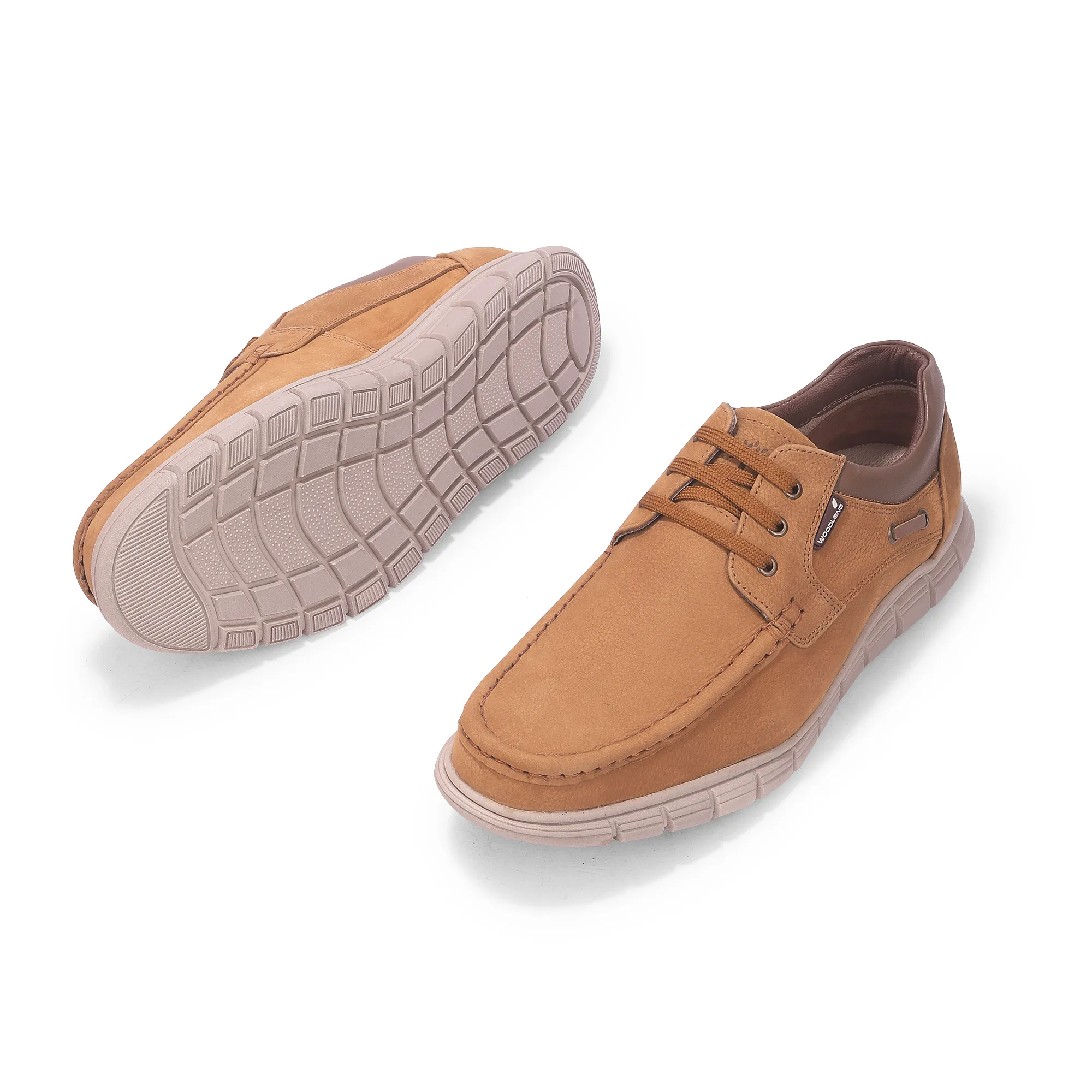 Woodland Men’S Camel Nubuk Comfort Casual Shoes - Thumbnail 5