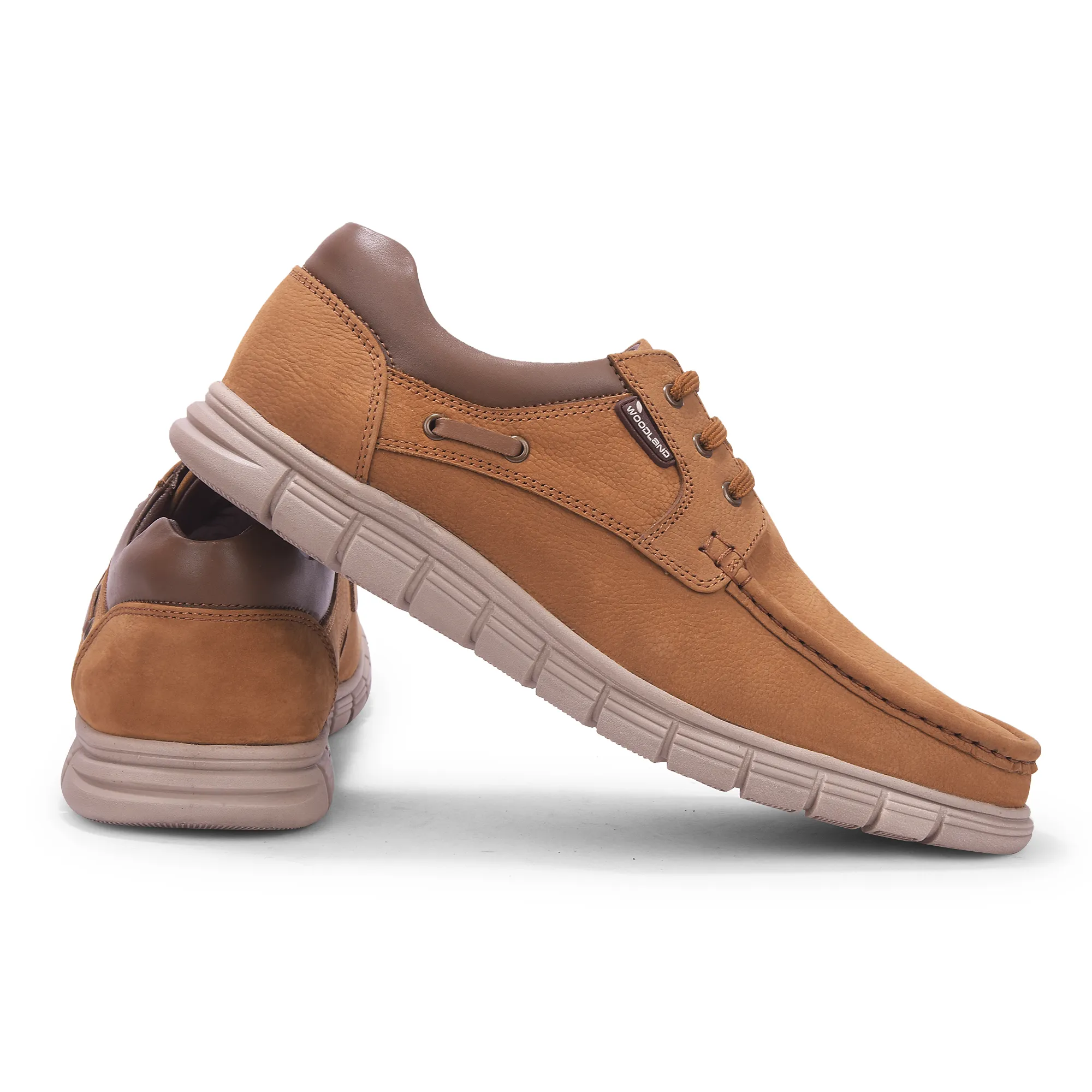 Woodland Men’S Camel Nubuk Comfort Casual Shoes - Thumbnail 9