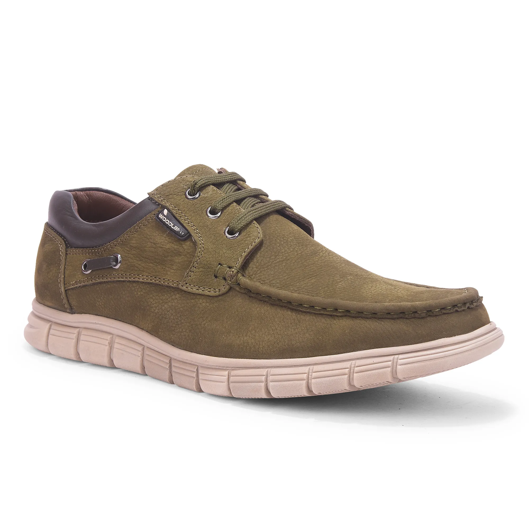 Woodland Men’S Olive Nubuk Comfort Casual Shoes - Thumbnail 10