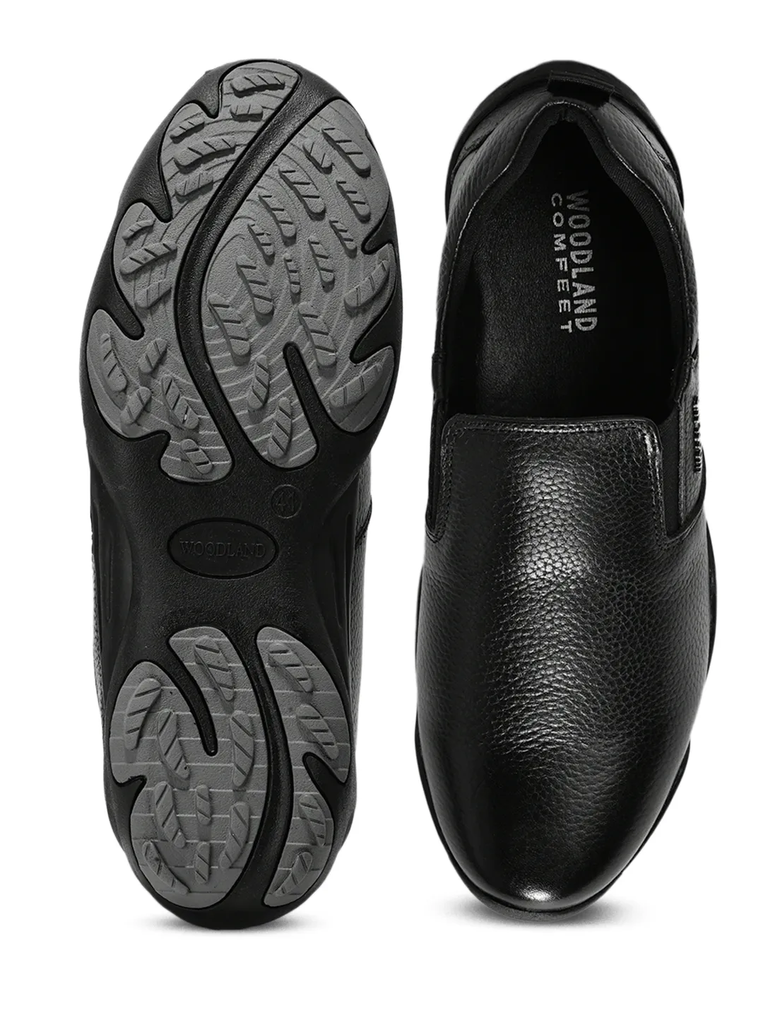 Woodland Men Black Softy Print Casual Shoes - Thumbnail 9