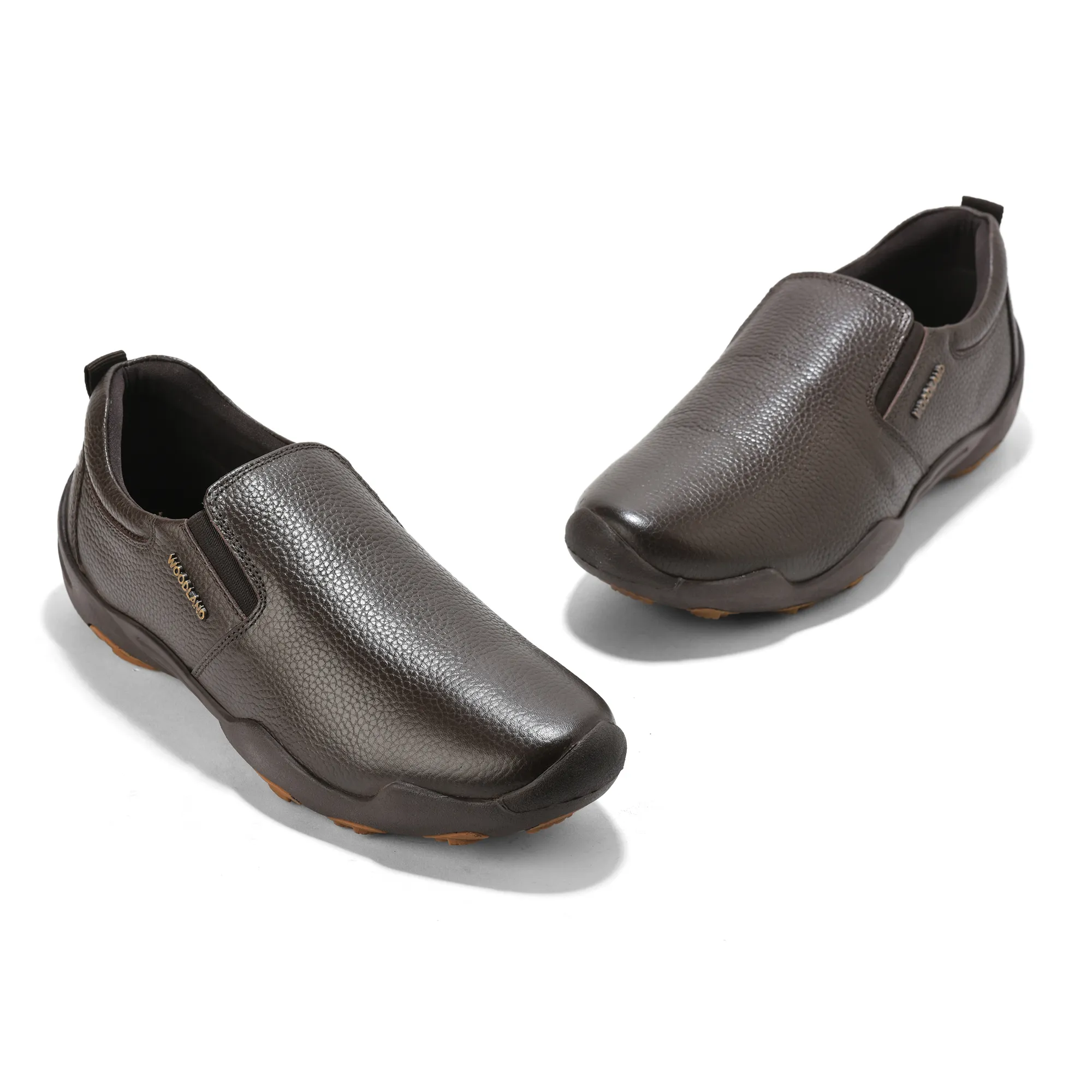 Woodland Men Brown Softy Print Casual Shoes - Thumbnail 3
