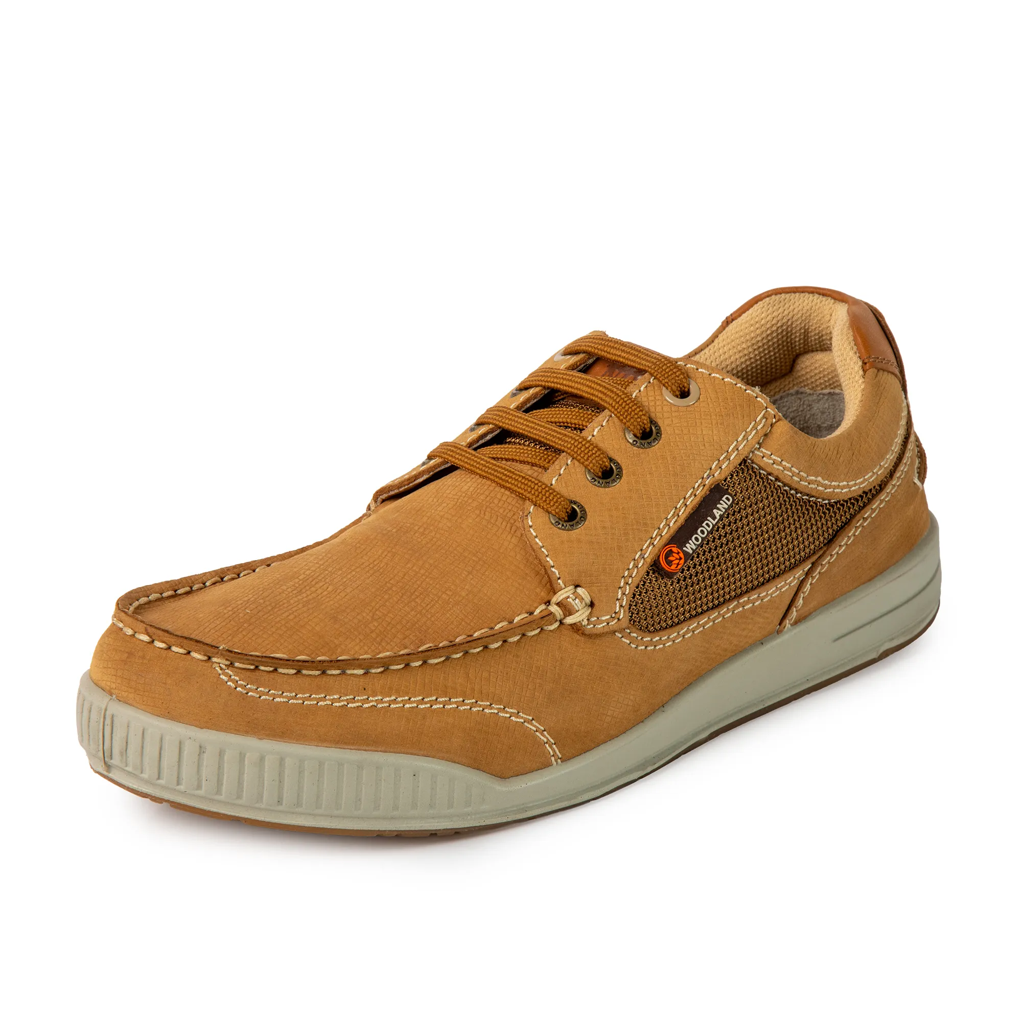 Men Camel Muster Nubuk Casual Lace-Up Shoes - Thumbnail 12