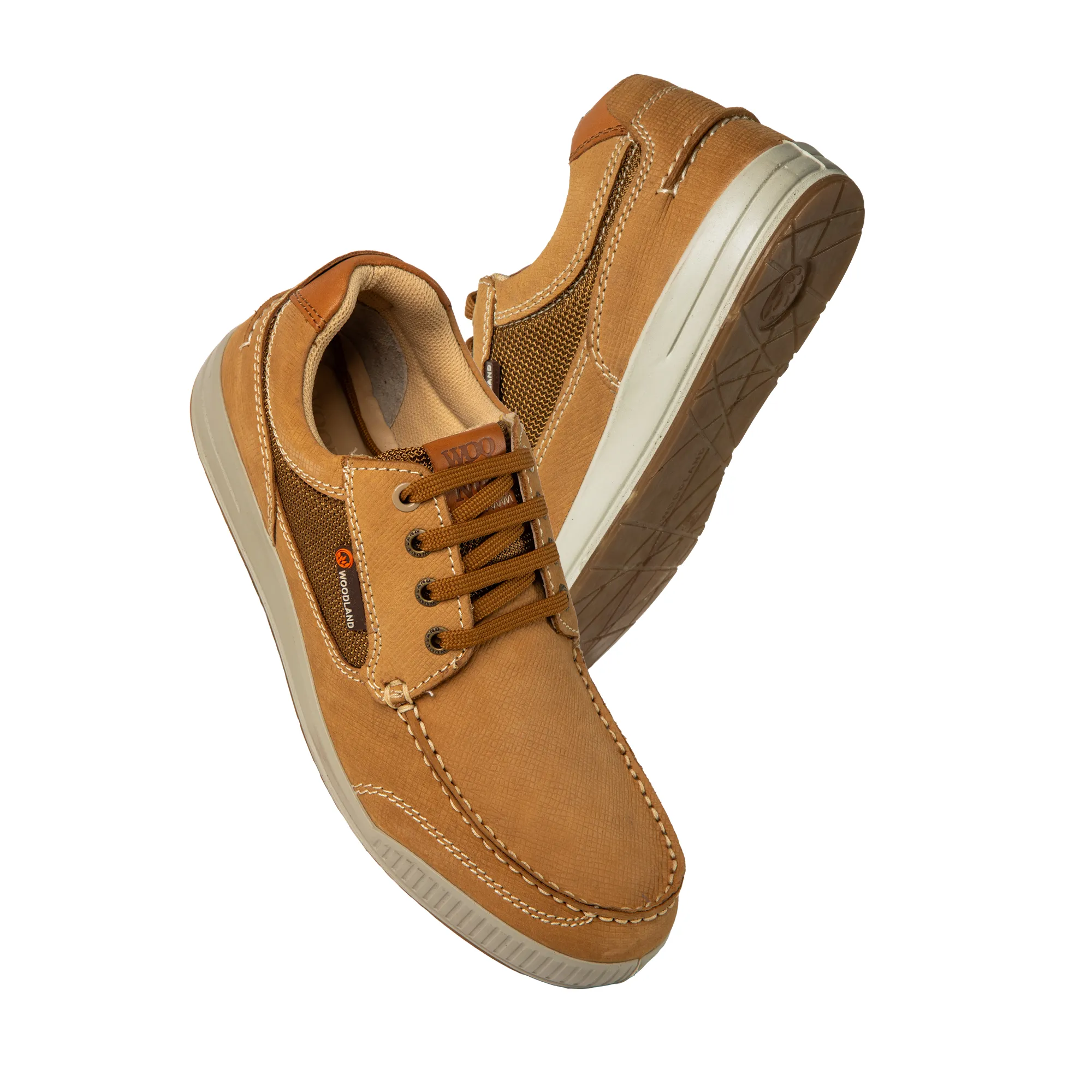 Men Camel Muster Nubuk Casual Lace-Up Shoes - Thumbnail 13