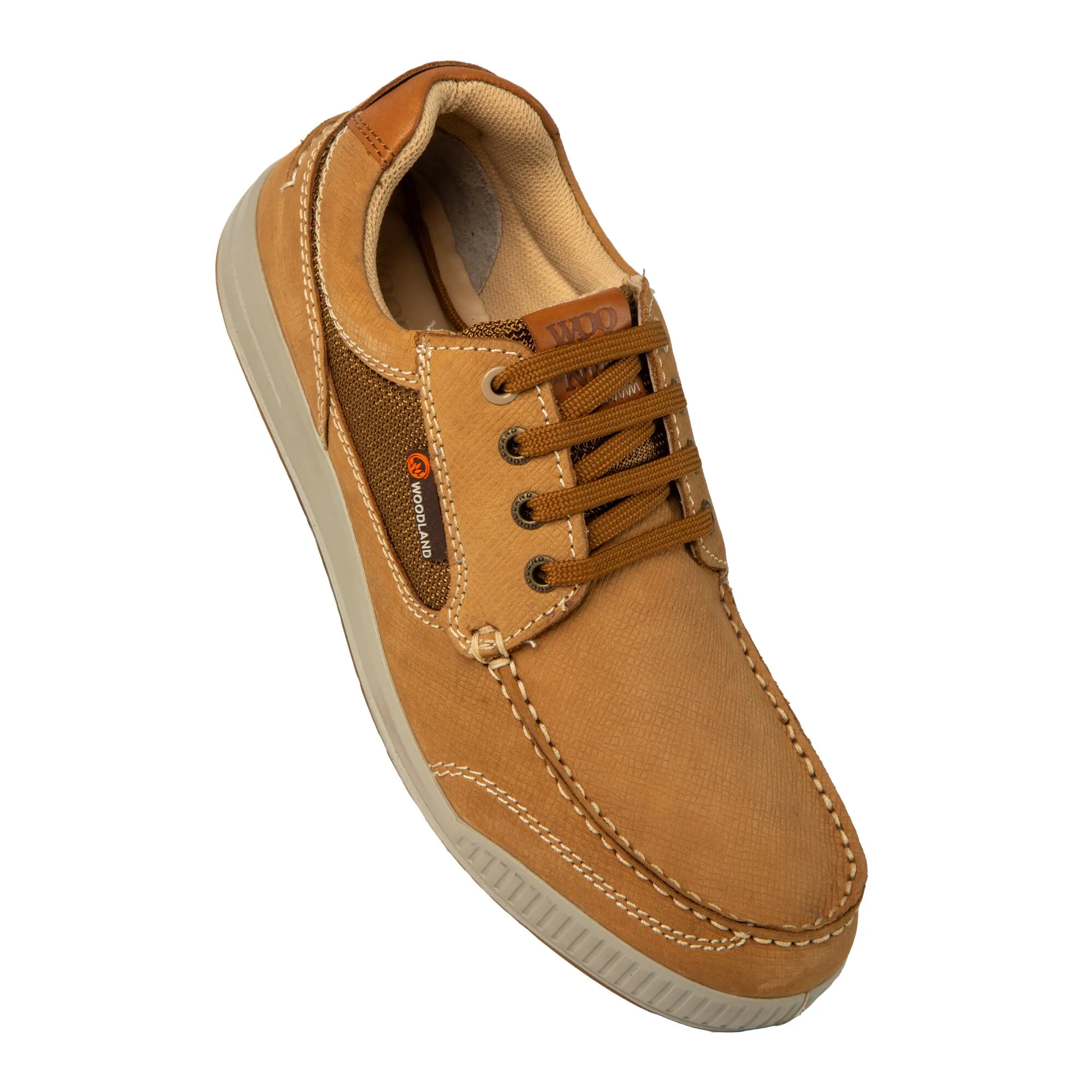 Men Camel Muster Nubuk Casual Lace-Up Shoes - Thumbnail 15