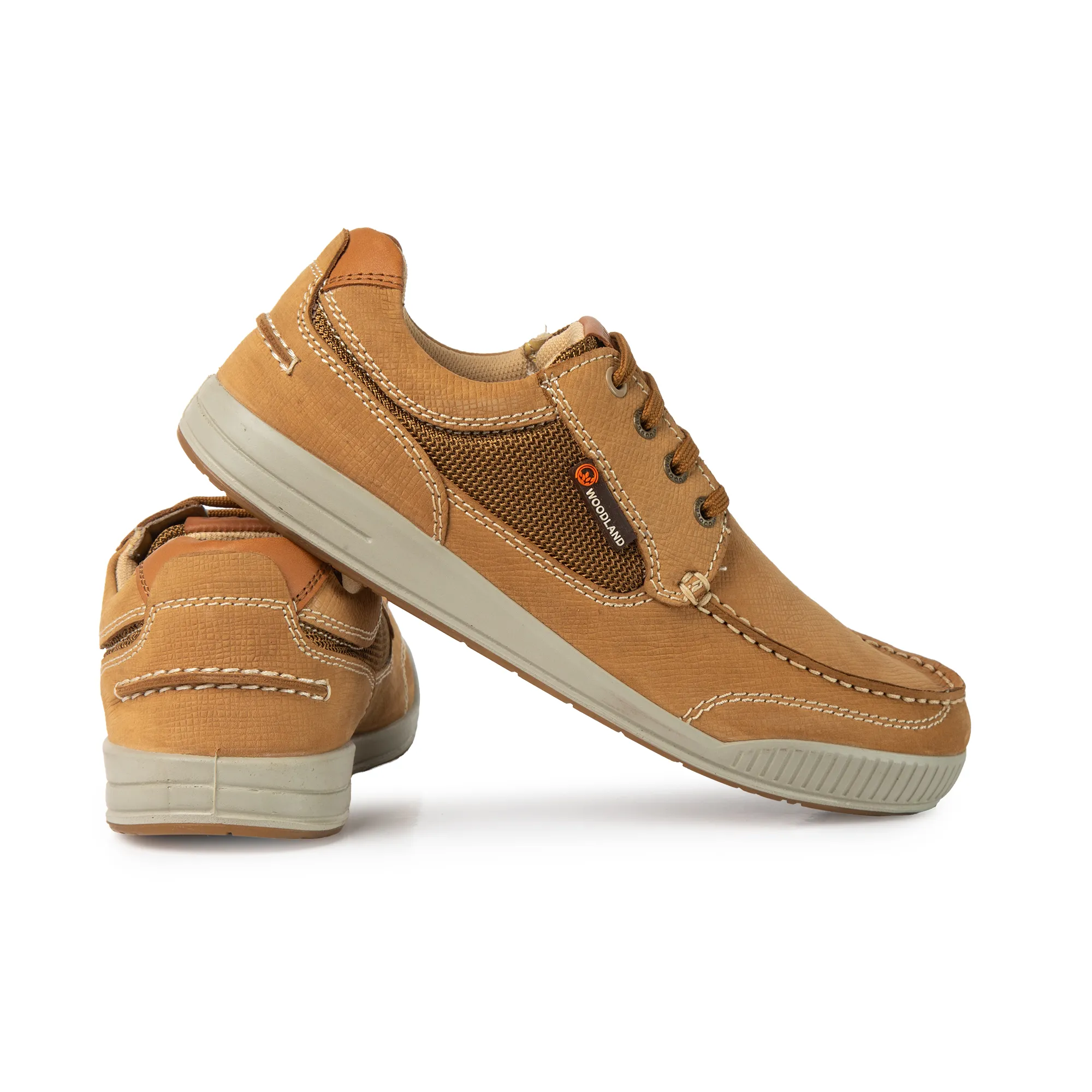 Men Camel Muster Nubuk Casual Lace-Up Shoes - Thumbnail 10