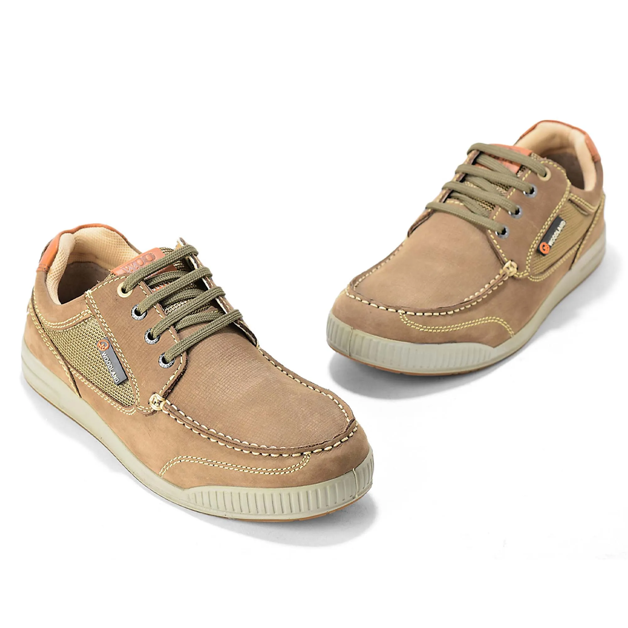 Men Dubai Khaki Muster Nubuk Casual Lace-Up Shoes 3
